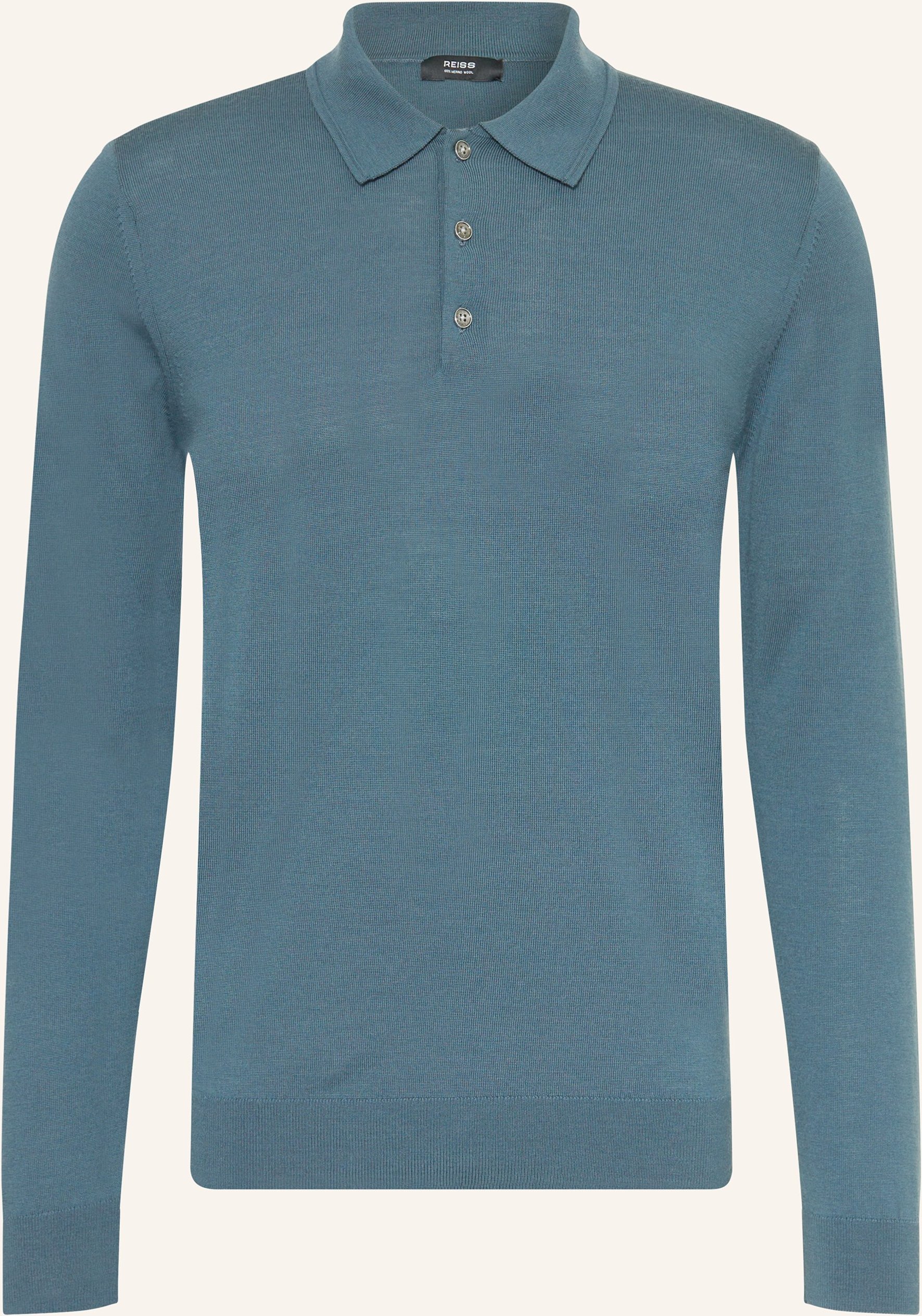 Reiss Strick-Poloshirt Trafford blau