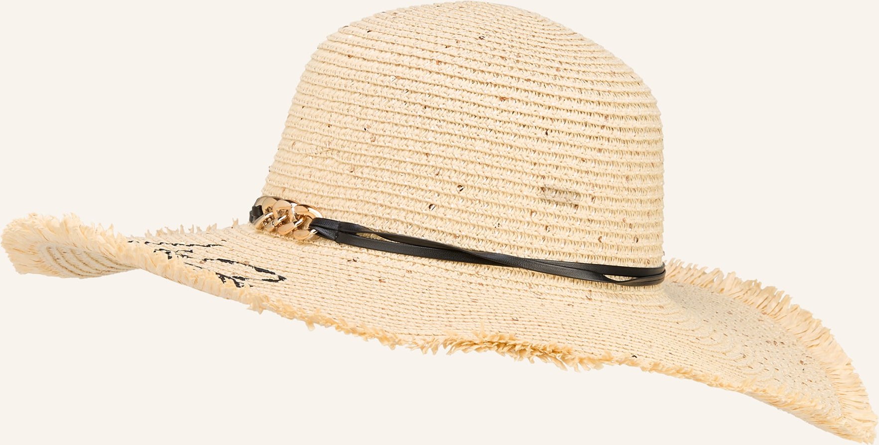 Liu Jo Strohhut Mit Pailletten beige