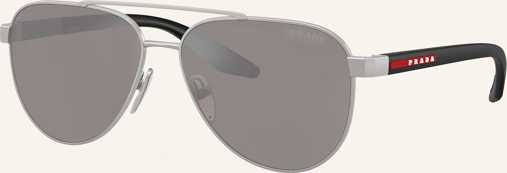 Prada Linea Rossa Sonnenbrille Ps a52s silber