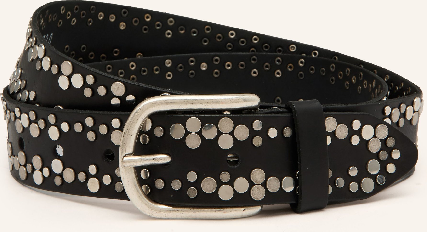 Vanzetti Ledergürtel Mit Nieten schwarz
