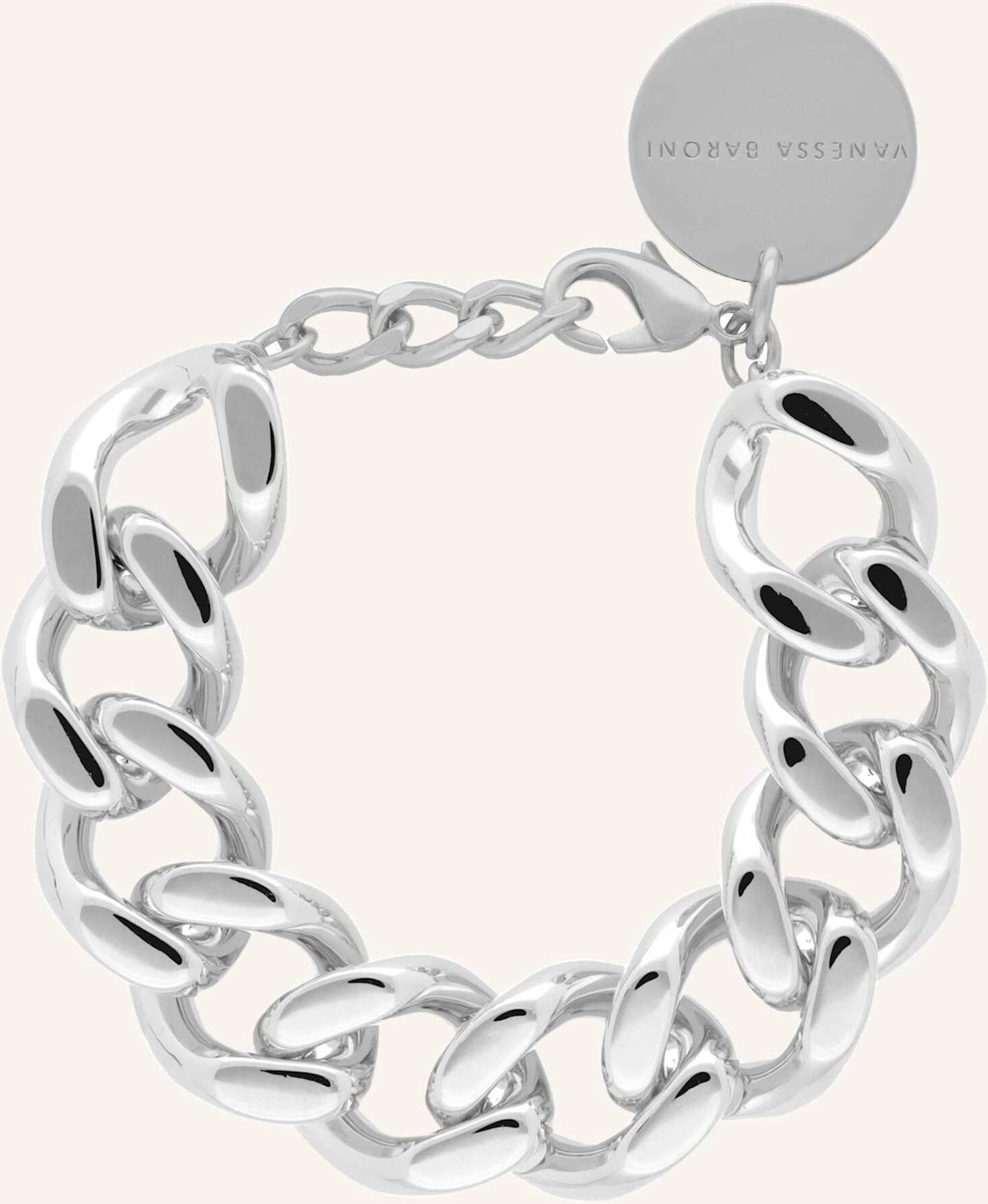 Vanessa Baroni Armband Mini Flat Chain Bracelet Silver By Glambou silber