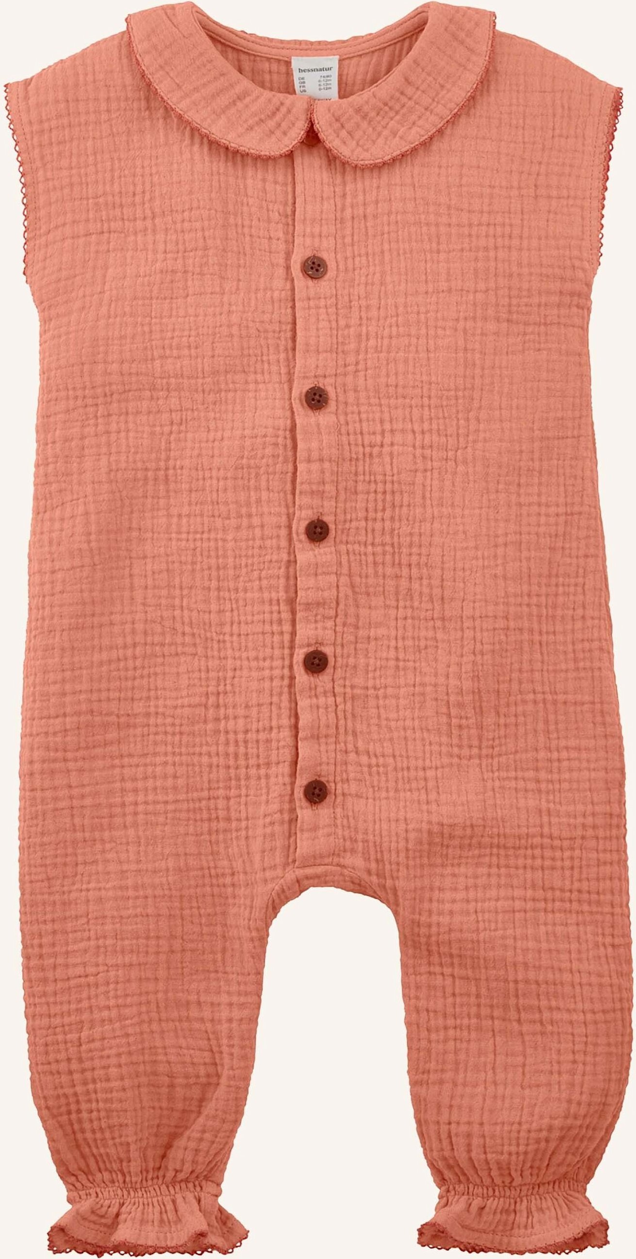 Hessnatur Musselin Strampler rot