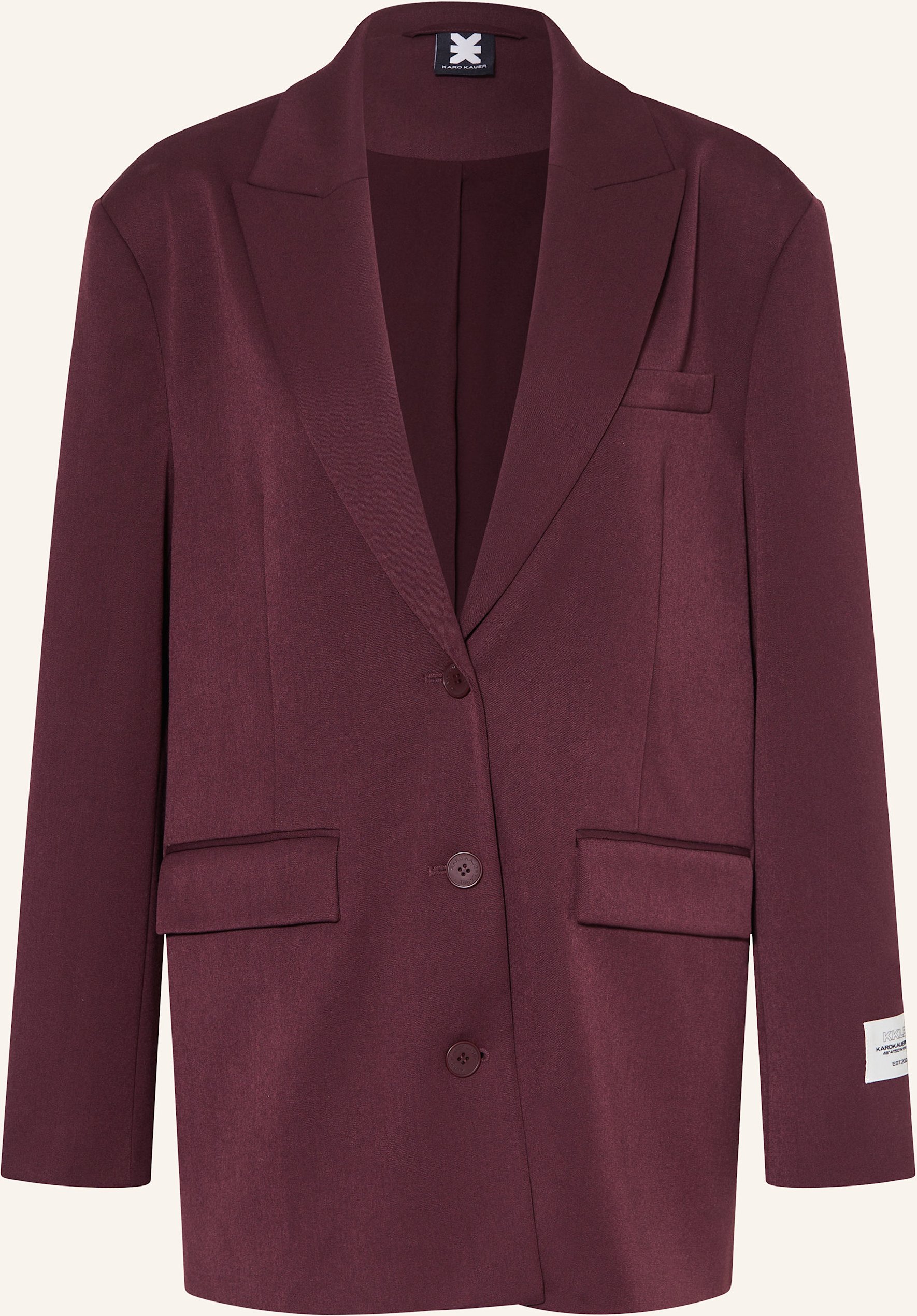 Karo Kauer Oversized-Blazer braun