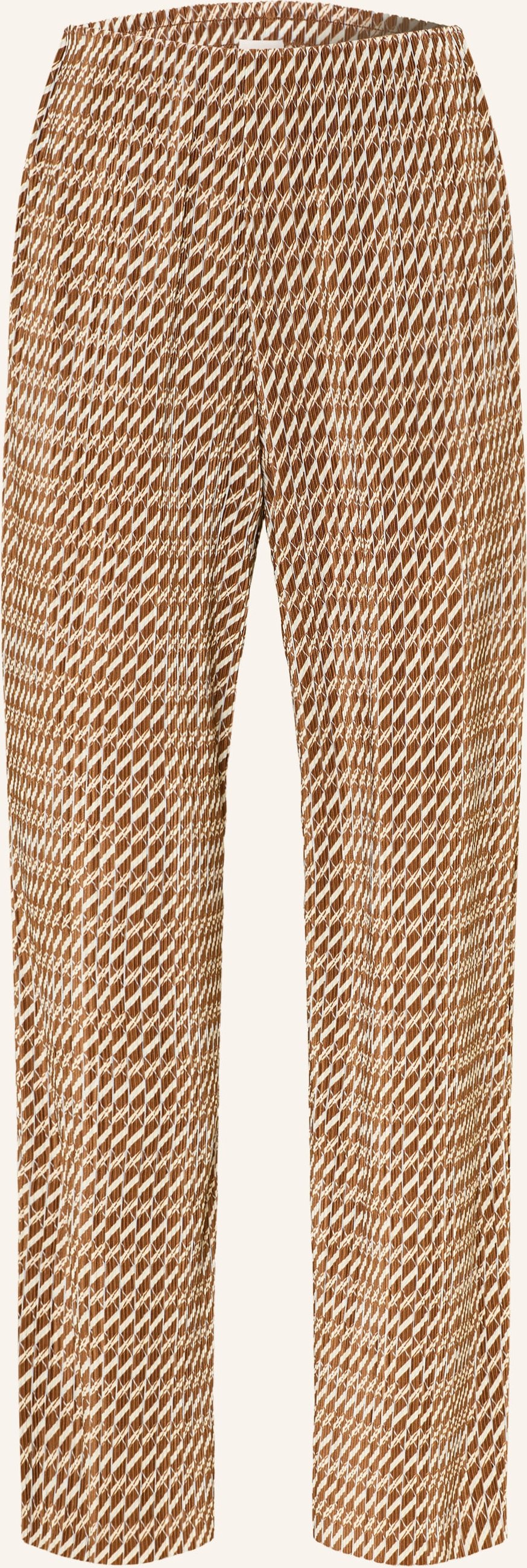 Calvin Klein Jerseyhose Mit Plissees braun