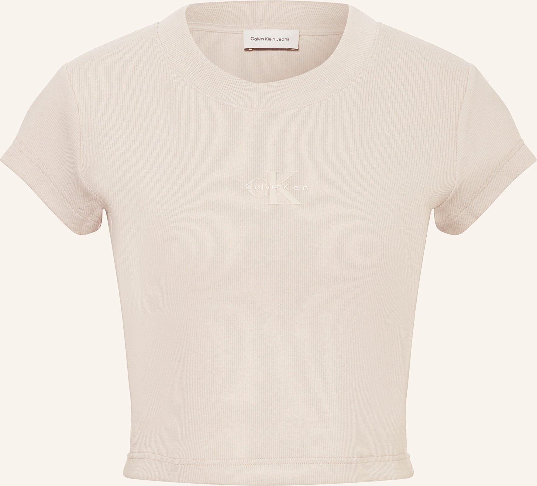 Thumbnail - Calvin Klein Jeans Cropped-Shirt beige