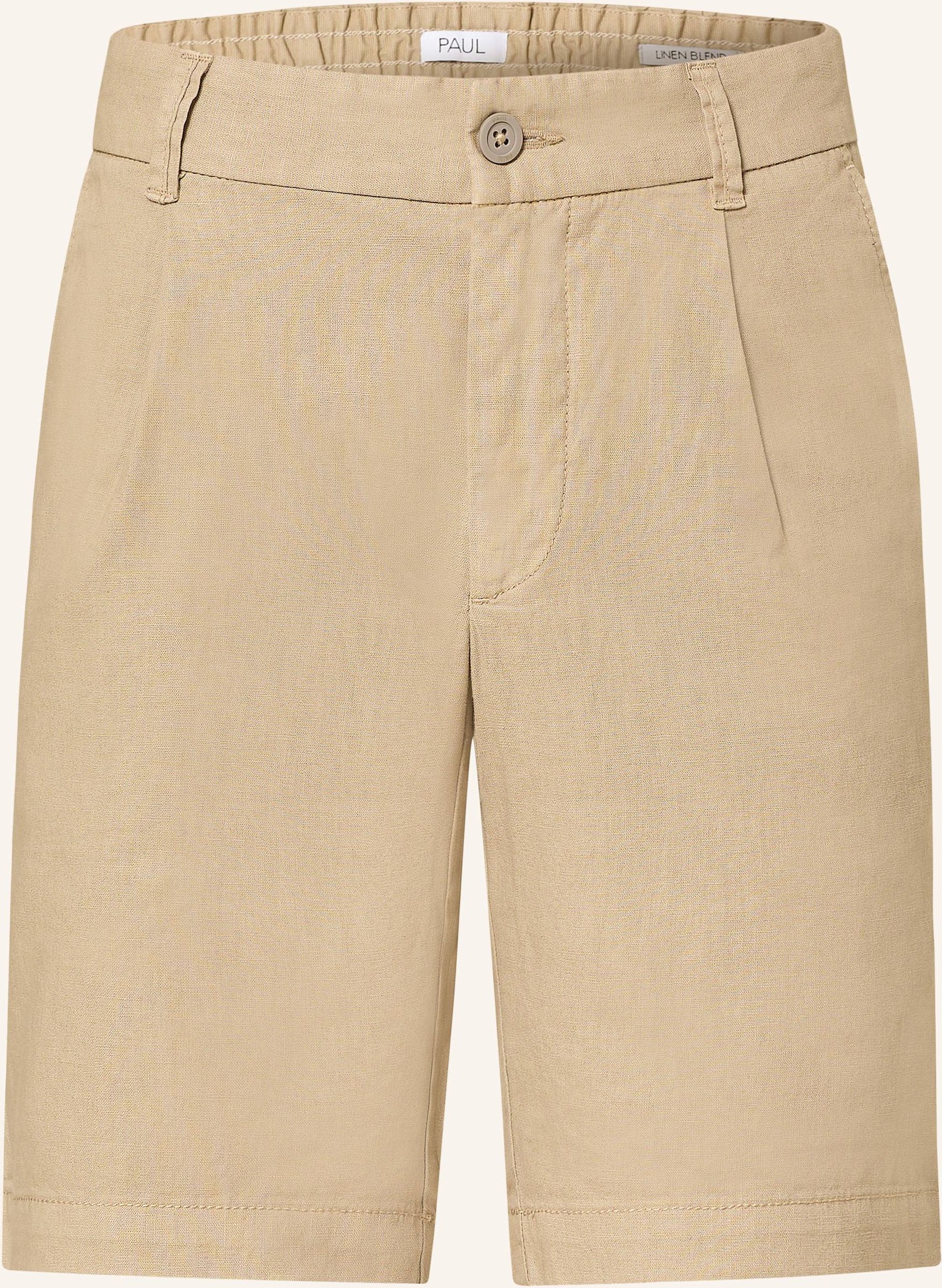 Paul Shorts Comfort Fit Mit Leinen beige