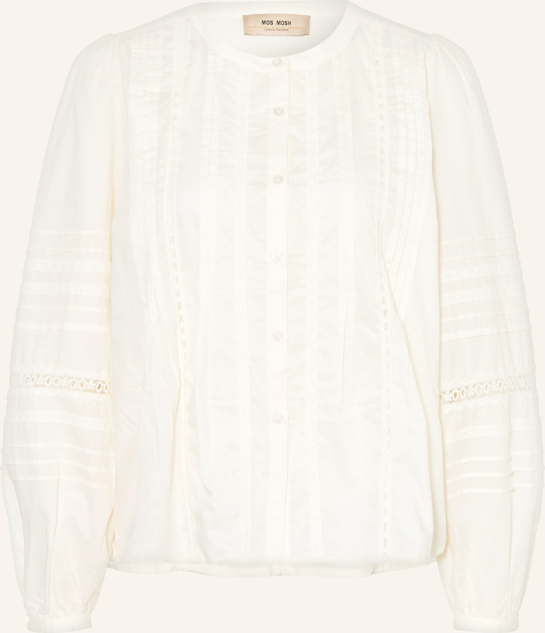 Mos Mosh Bluse Mmadila Mit Spitze weiss