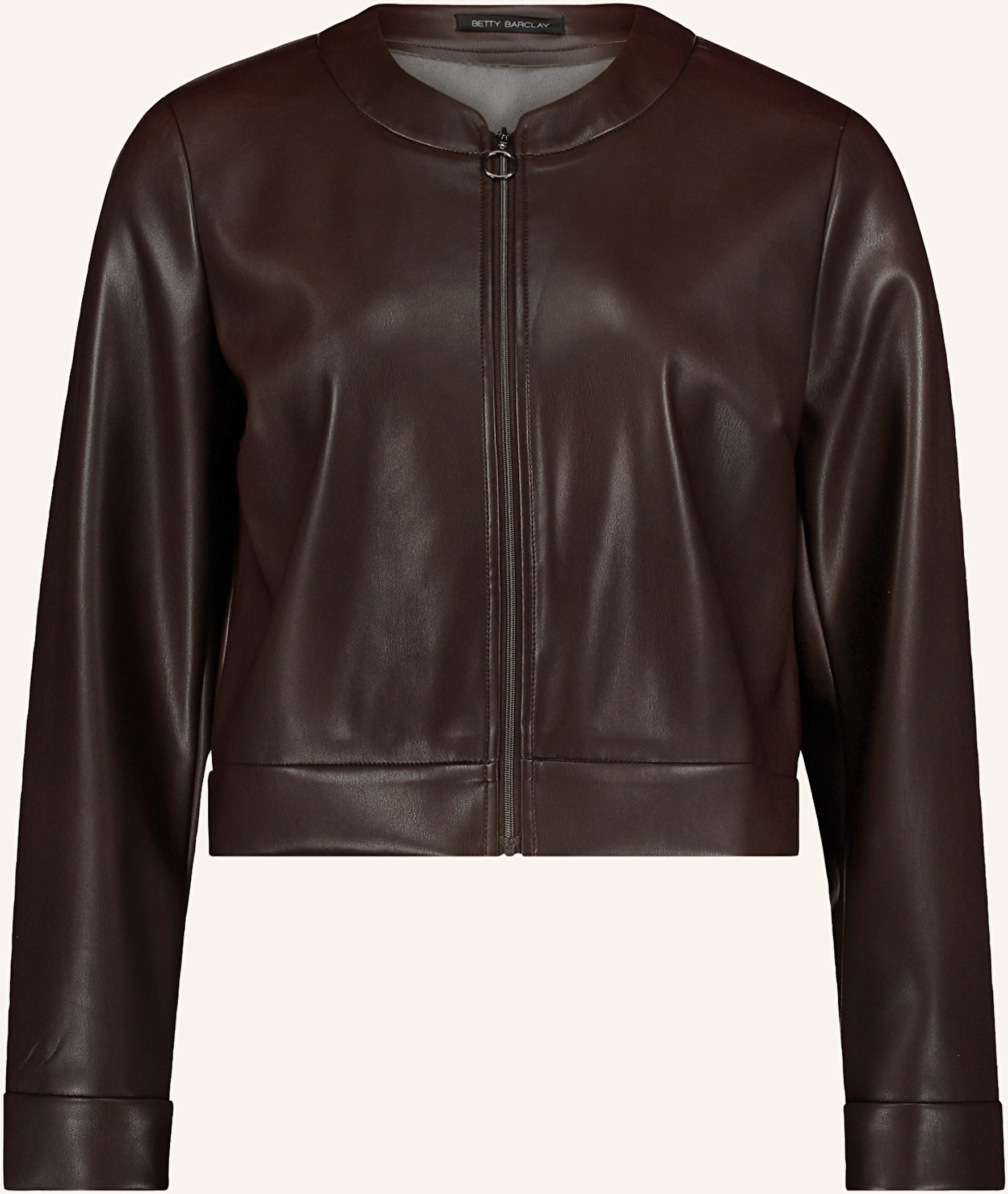 Betty Barclay Kastenjacke In Lederoptik braun