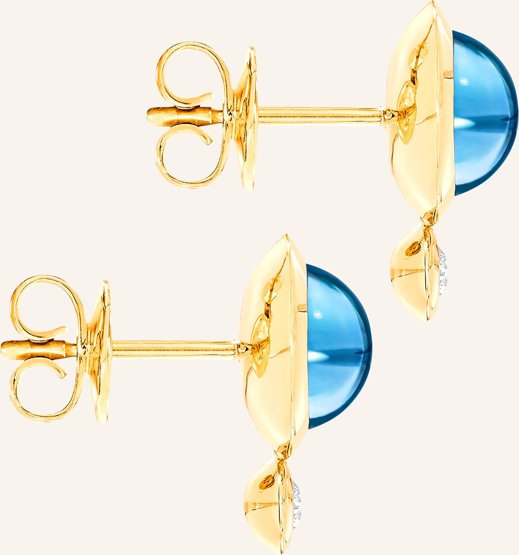 Tamara Comolli Ohrstecker Ohrstecker Bouton Swiss Topaz / Classic Aus 18 Karat Gelbgold Swiss Topas gold
