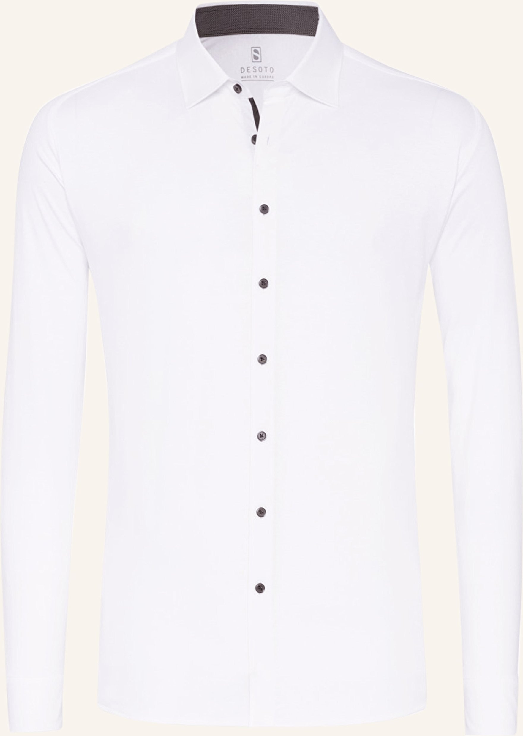 Desoto Jerseyhemd Slim Fit weiss