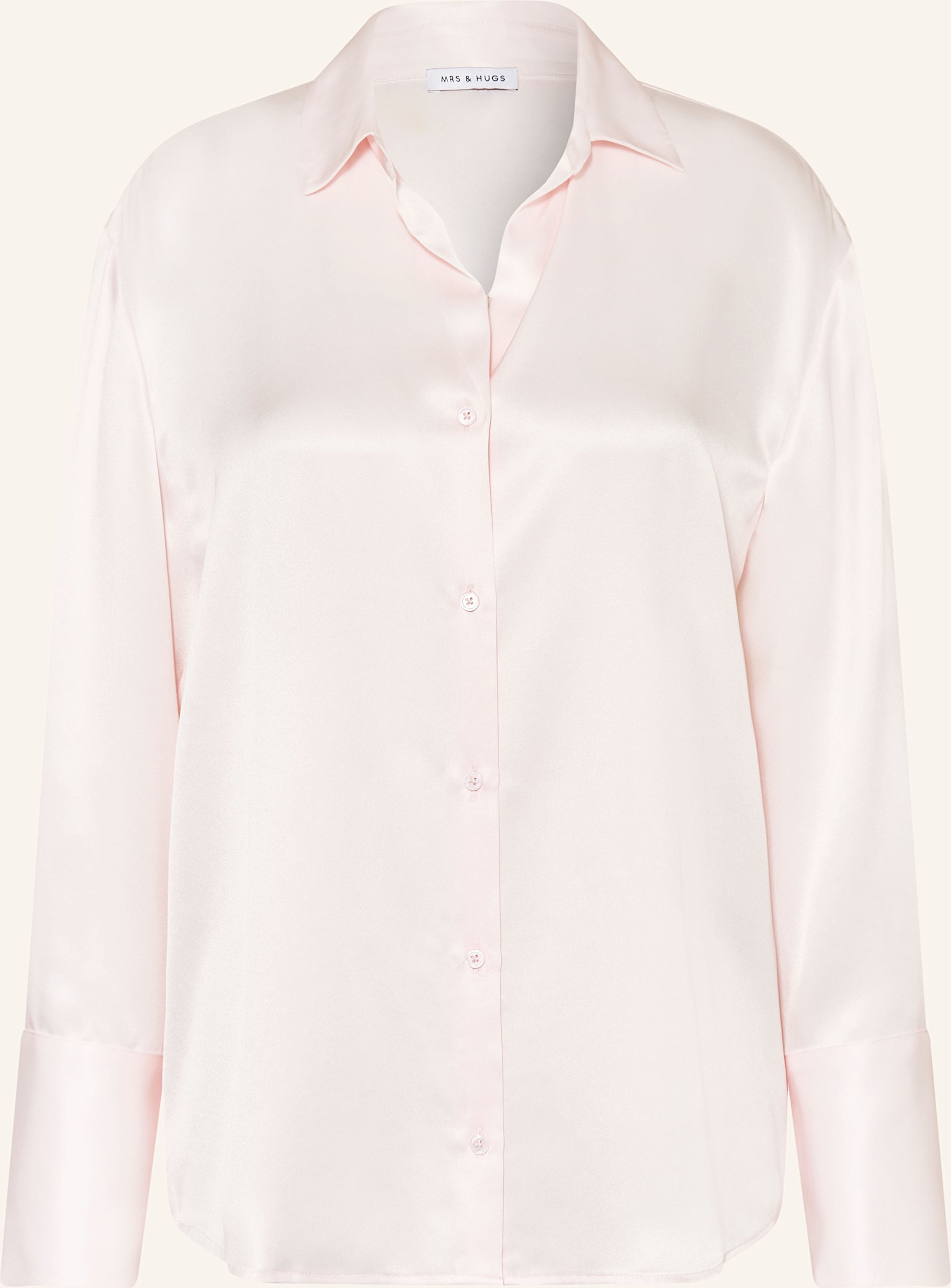 Mrs & Hugs Satinbluse rosa