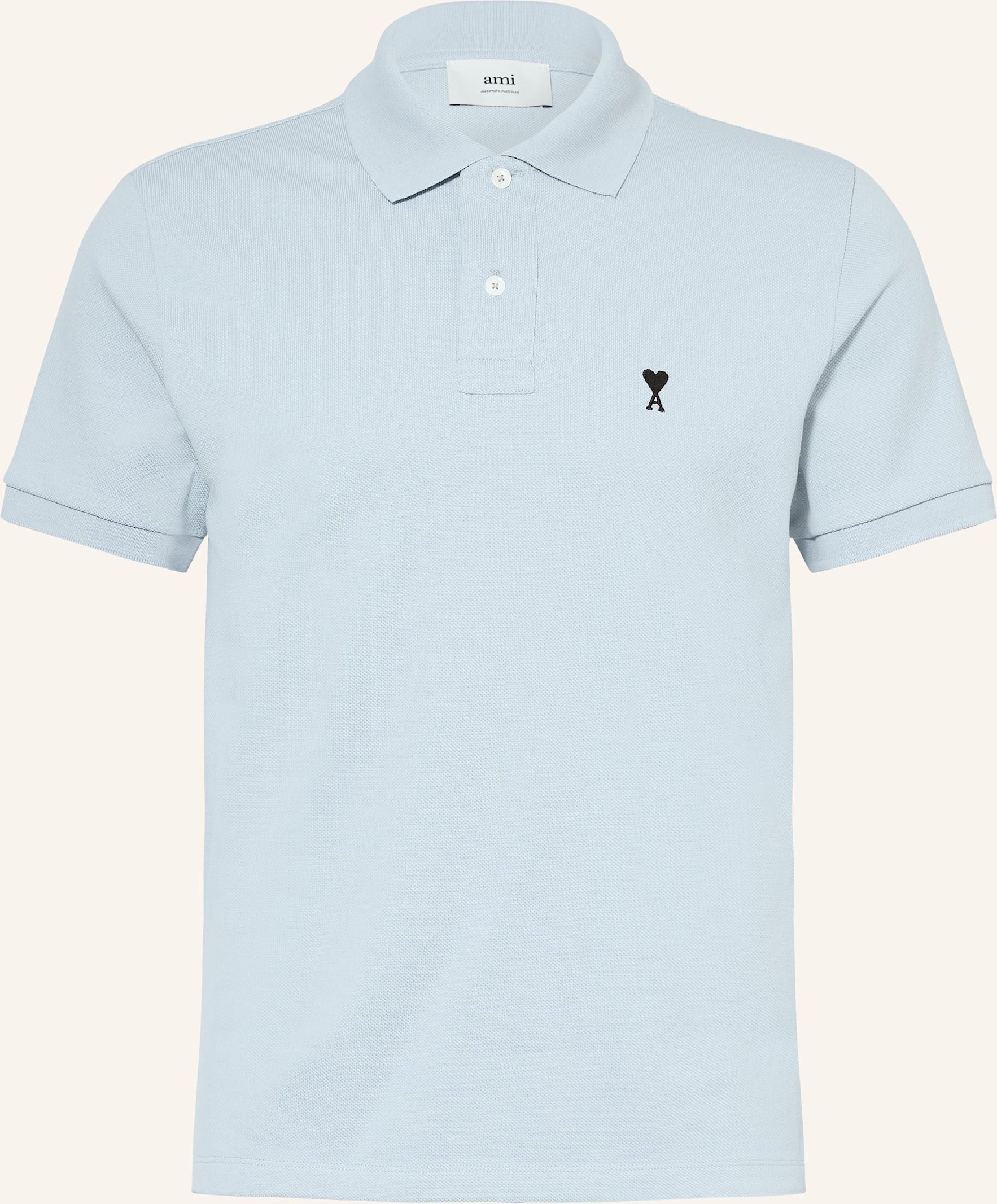 Ami Paris Piqué-Poloshirt blau