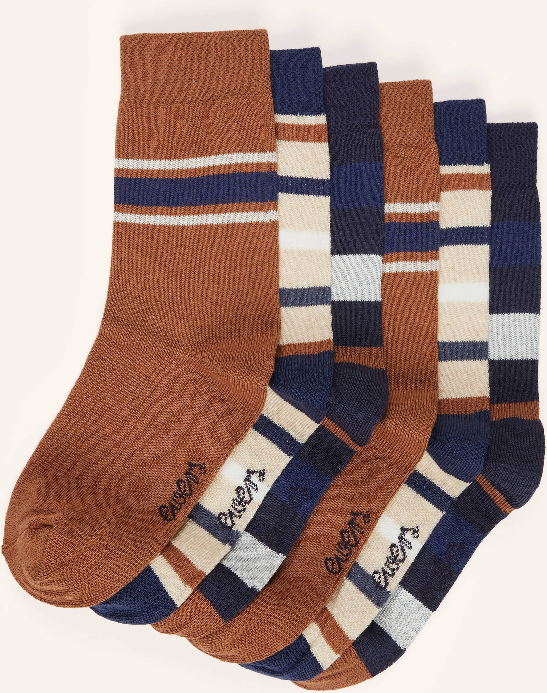 Ewers Collection 6er-Pack Socken braun