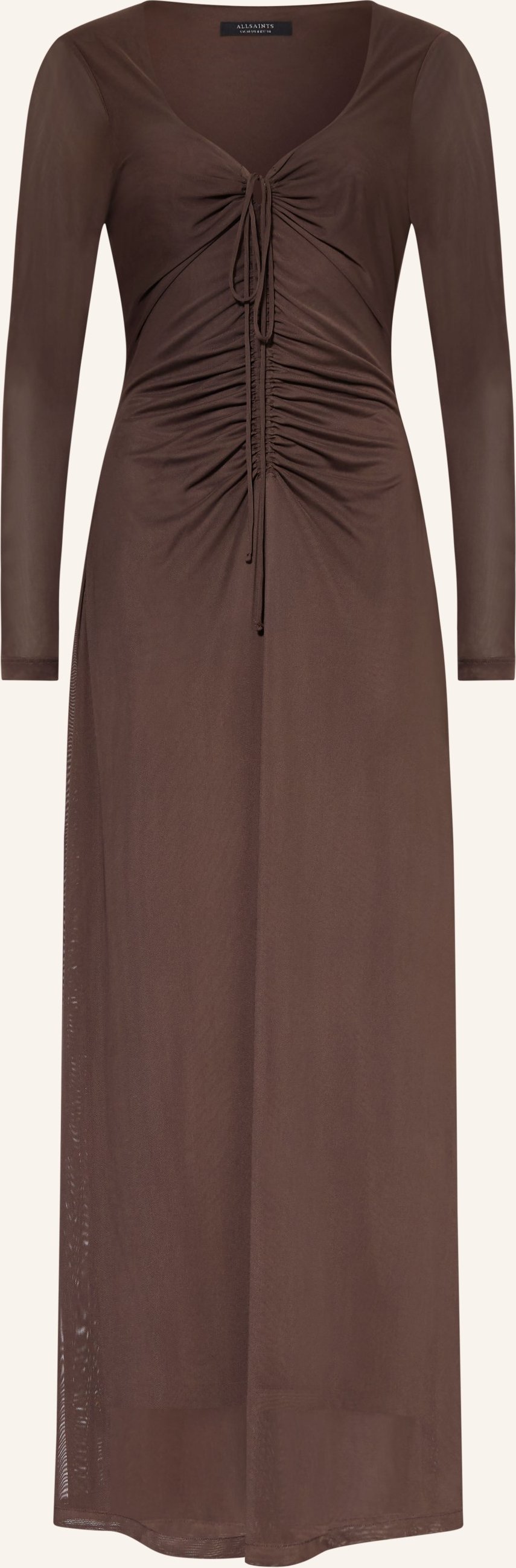 Allsaints Mesh-Kleid Gabby braun