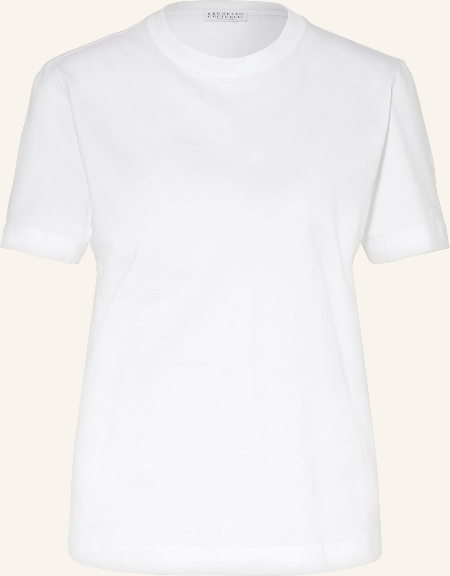 Brunello Cucinelli T-Shirt Mit Schmucksteinen weiss