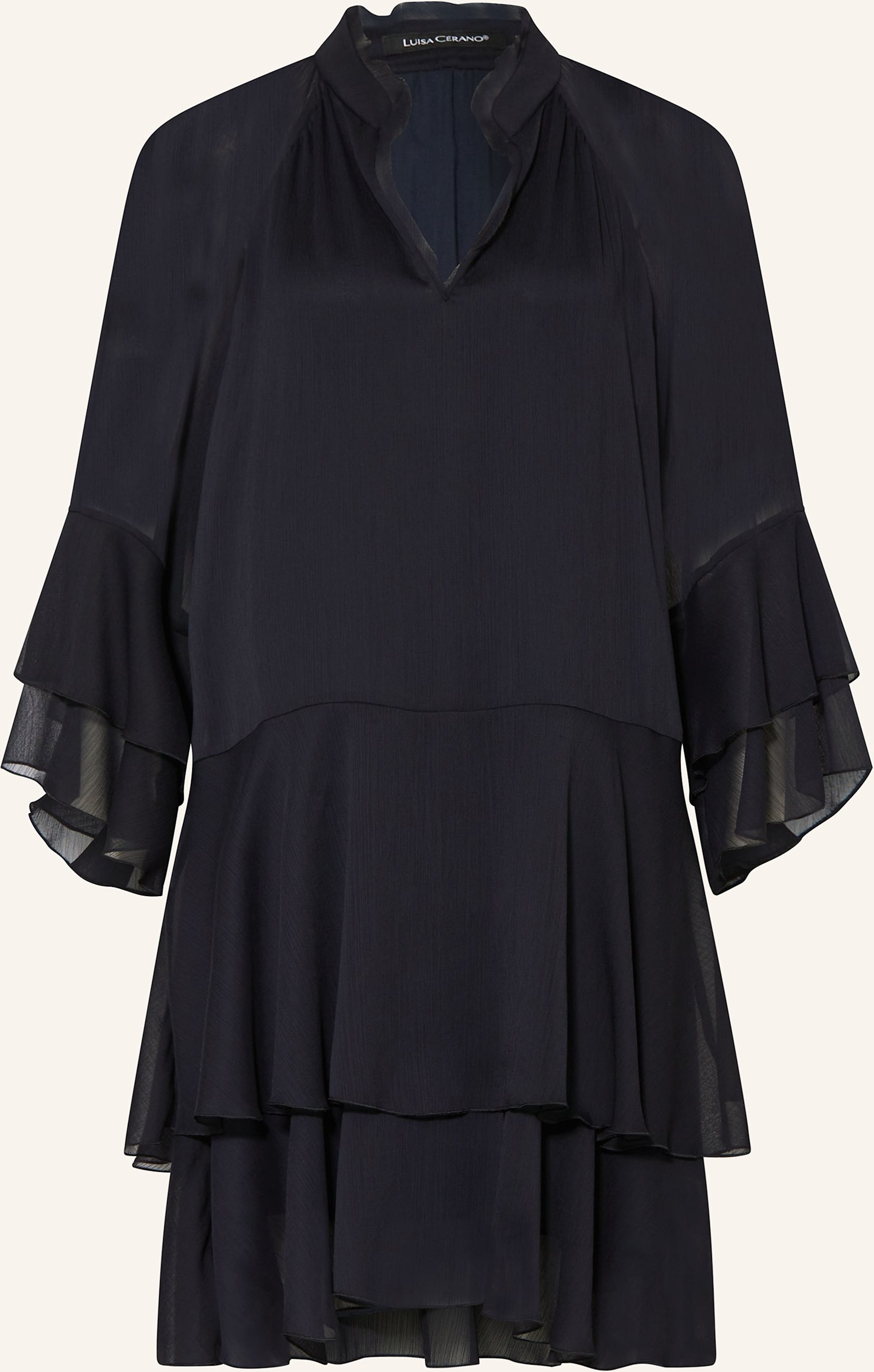 Luisa Cerano Kleid Mit Volants blau