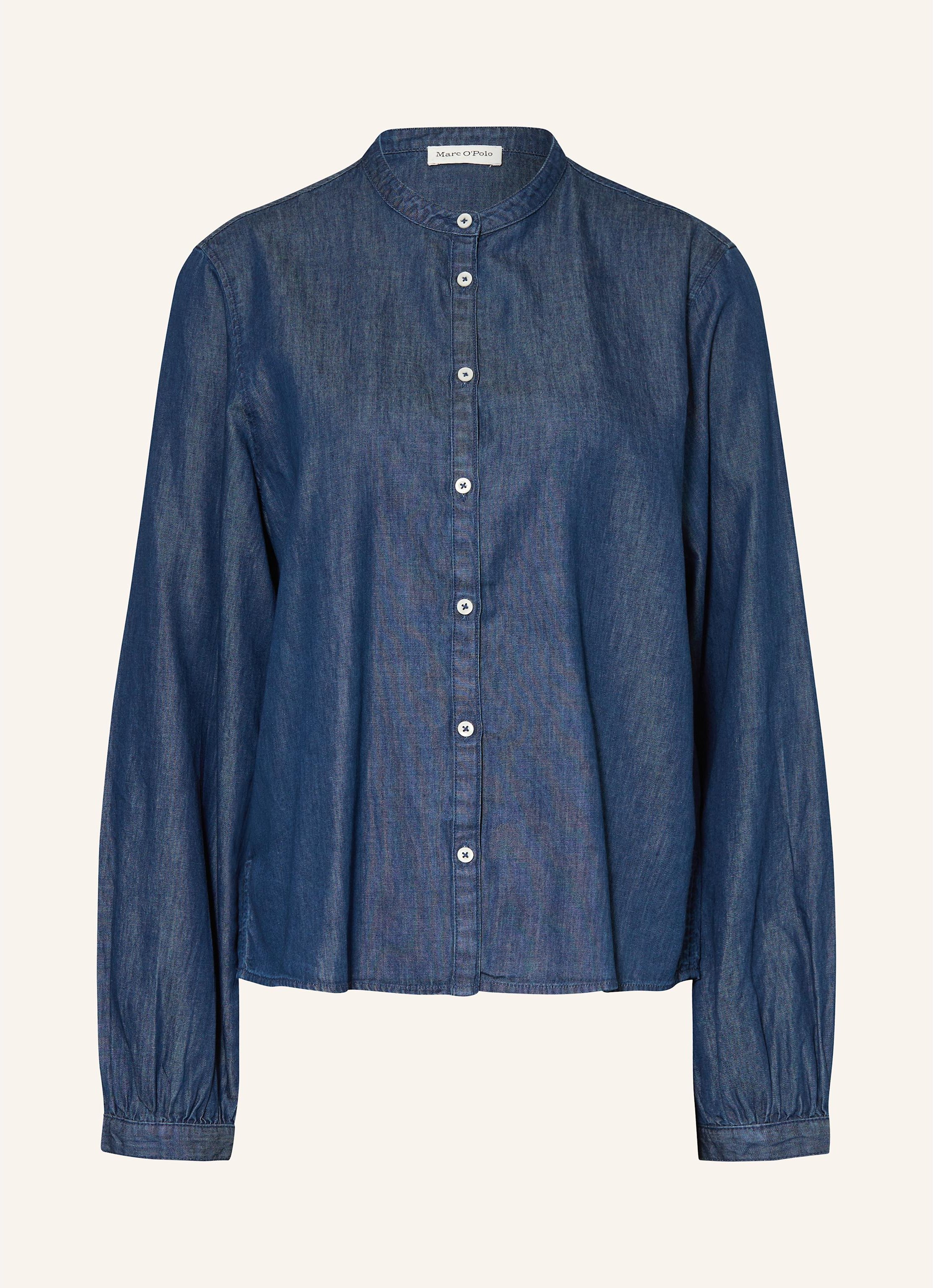 Thumbnail - Marc O'polo Bluse In Jeansoptik blau