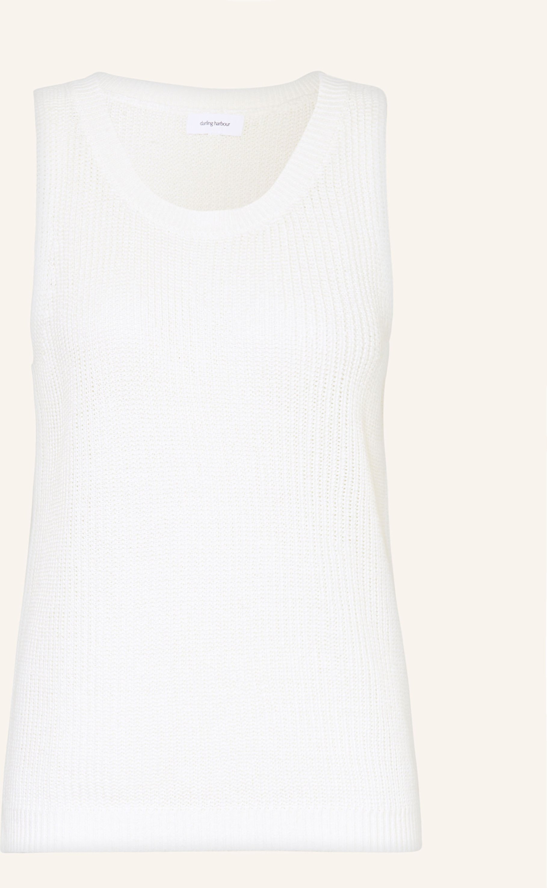Darling Harbour Stricktop Aus Leinen weiss