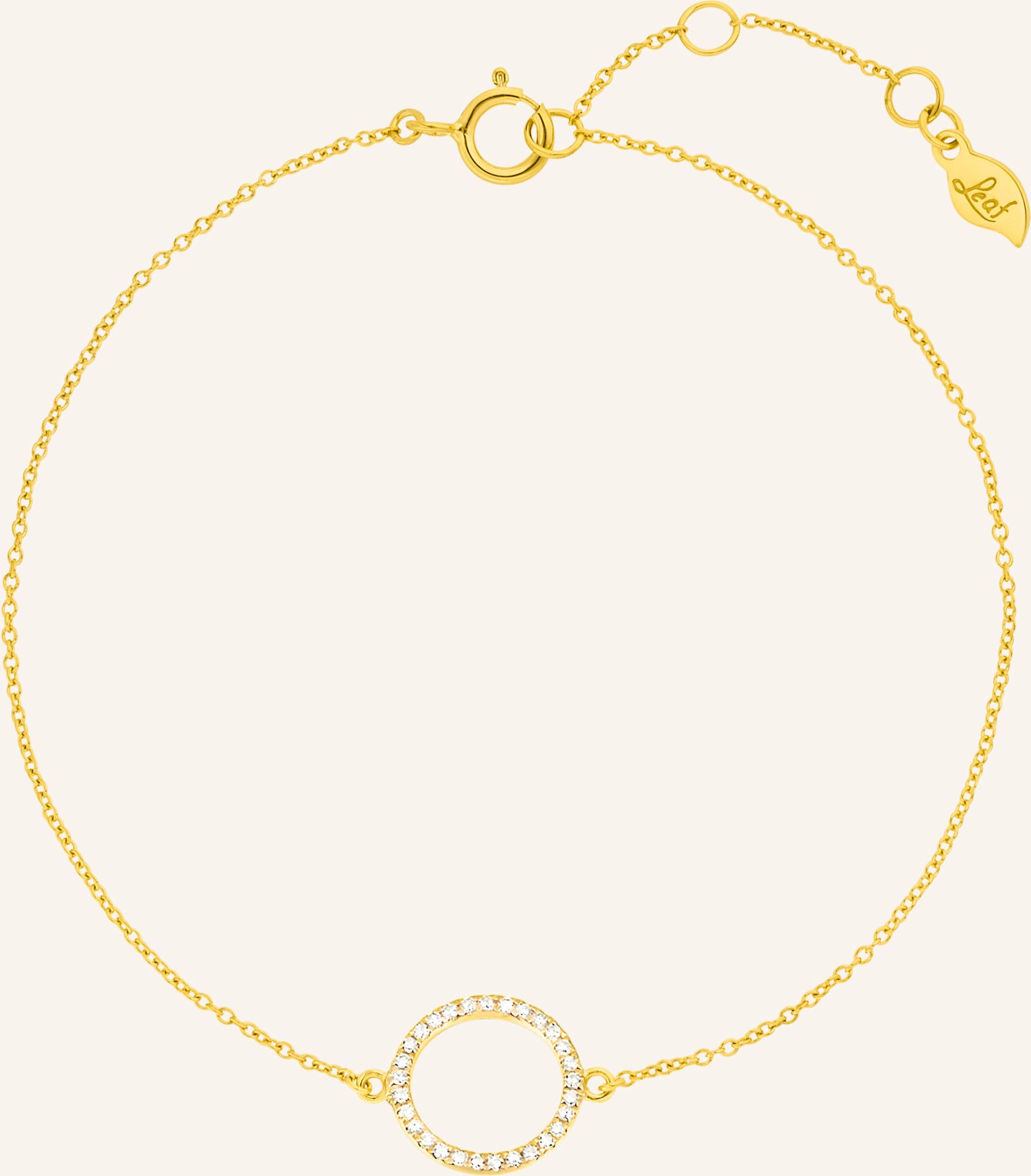 Leaf Armband Circle Aus 18 Karat Gelbgold Mit Diamanten gold