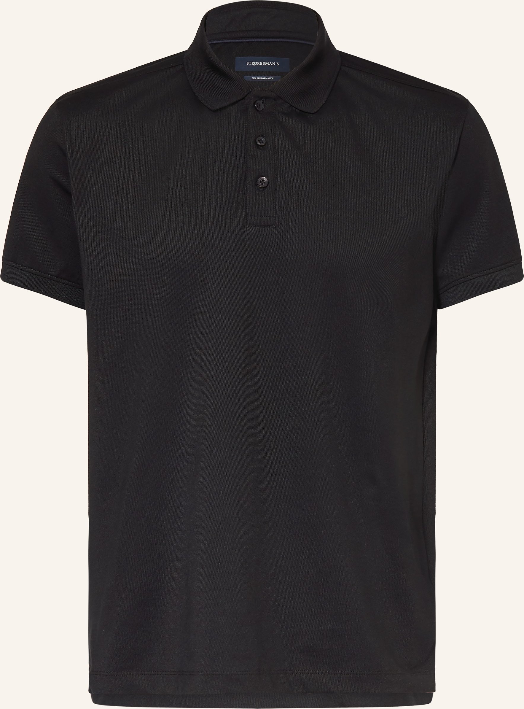 Strokesman's Jersey-Poloshirt schwarz