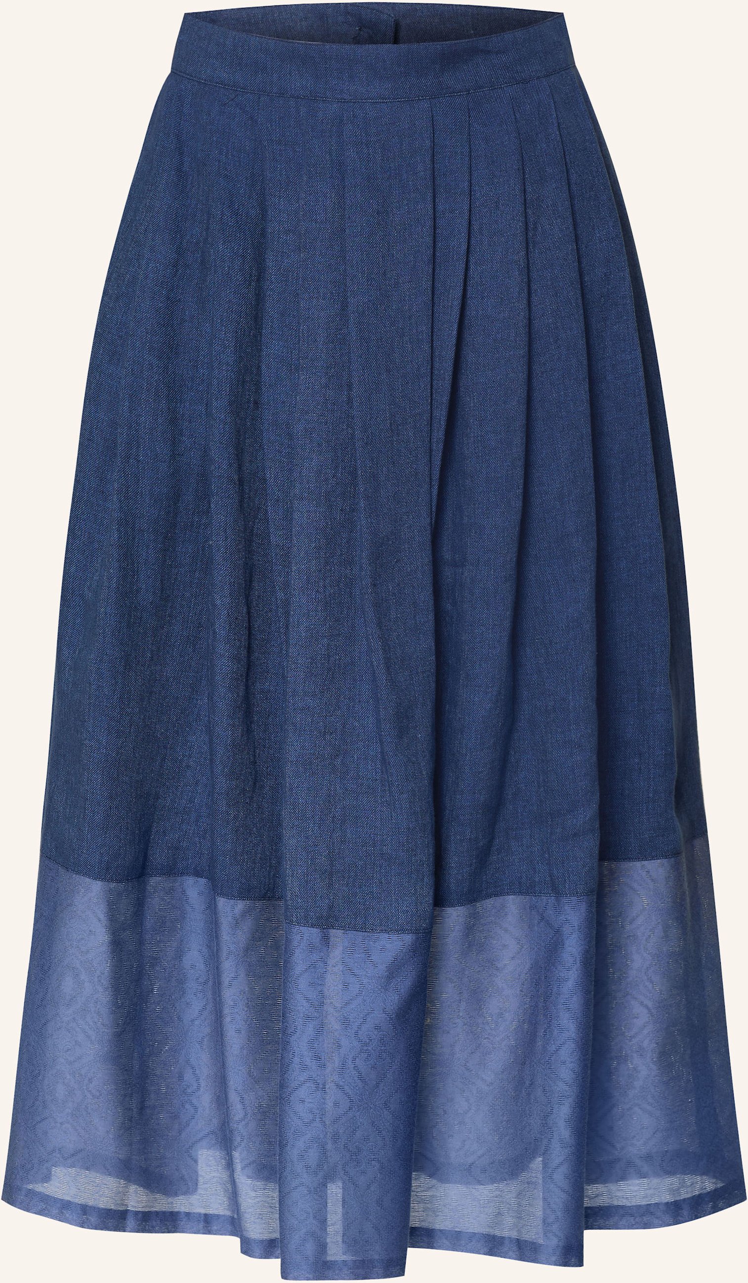 Grasegger Trachtenrock Ida Aus Leinen blau