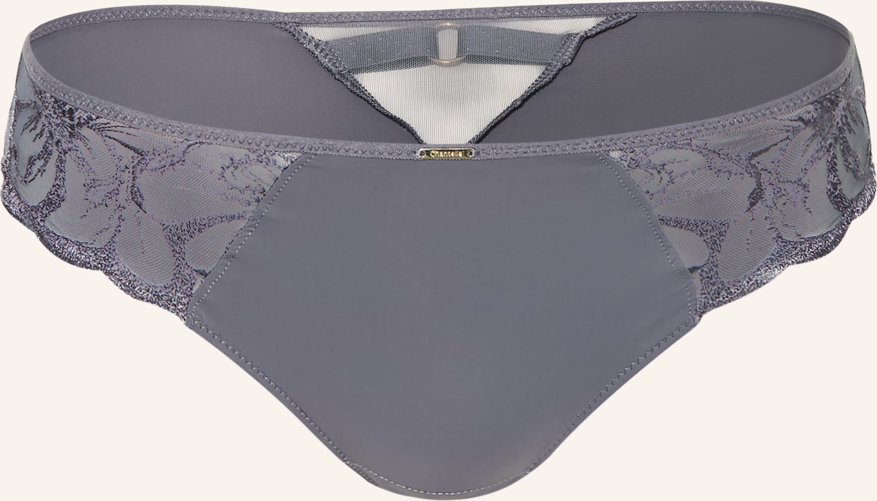Chantelle Slip Fleurs Mit Glitzergarn grau