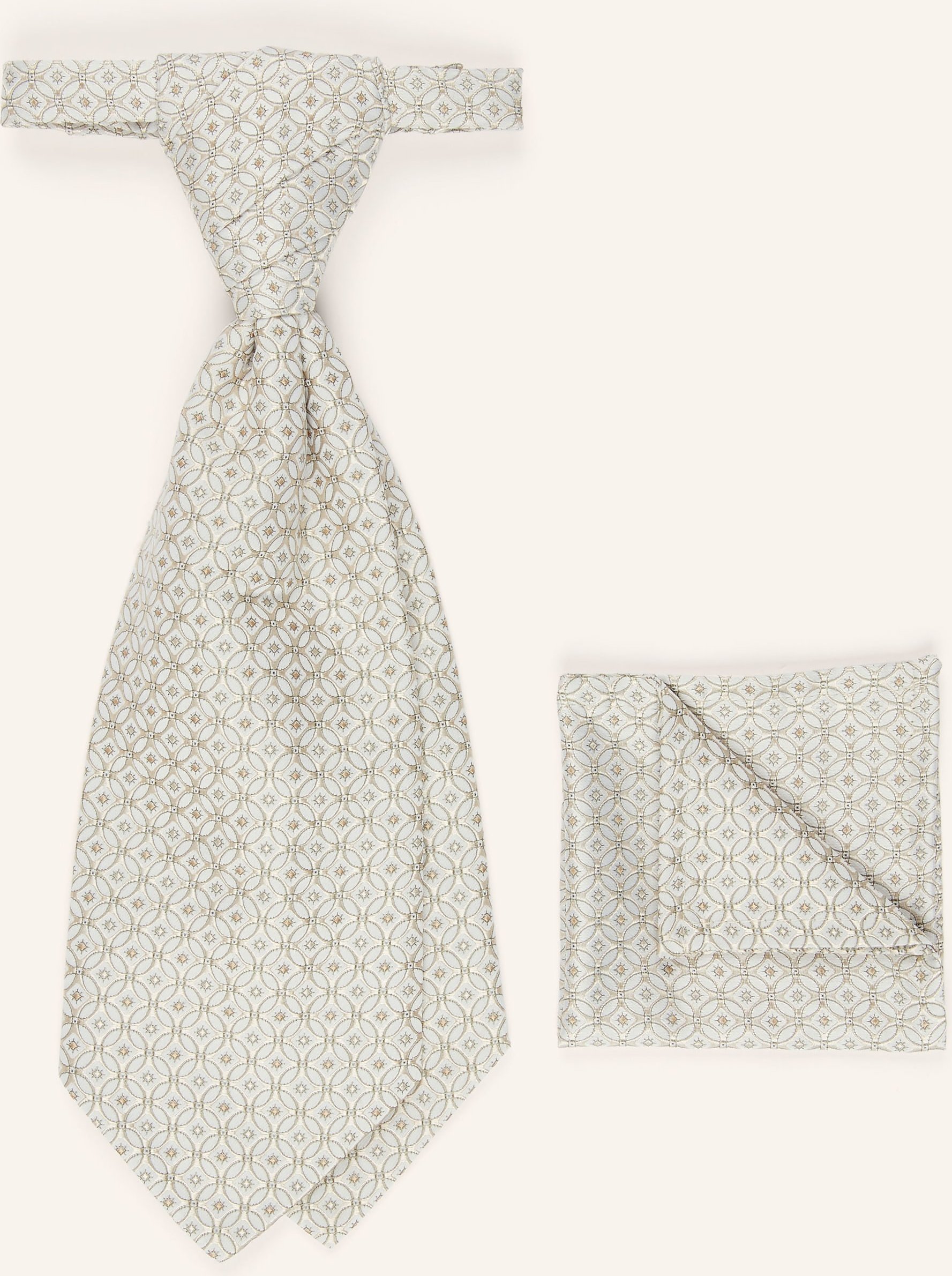 Wilvorst Set: Krawatte Und Einstecktuch gruen