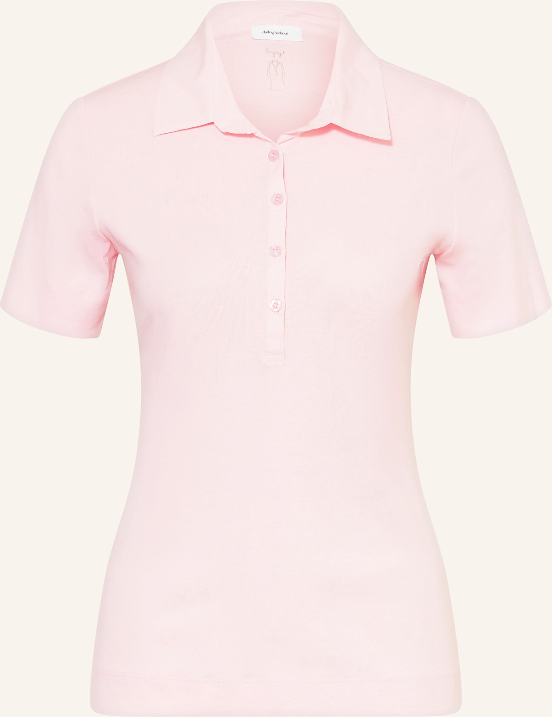 Darling Harbour Jersey-Poloshirt rosa