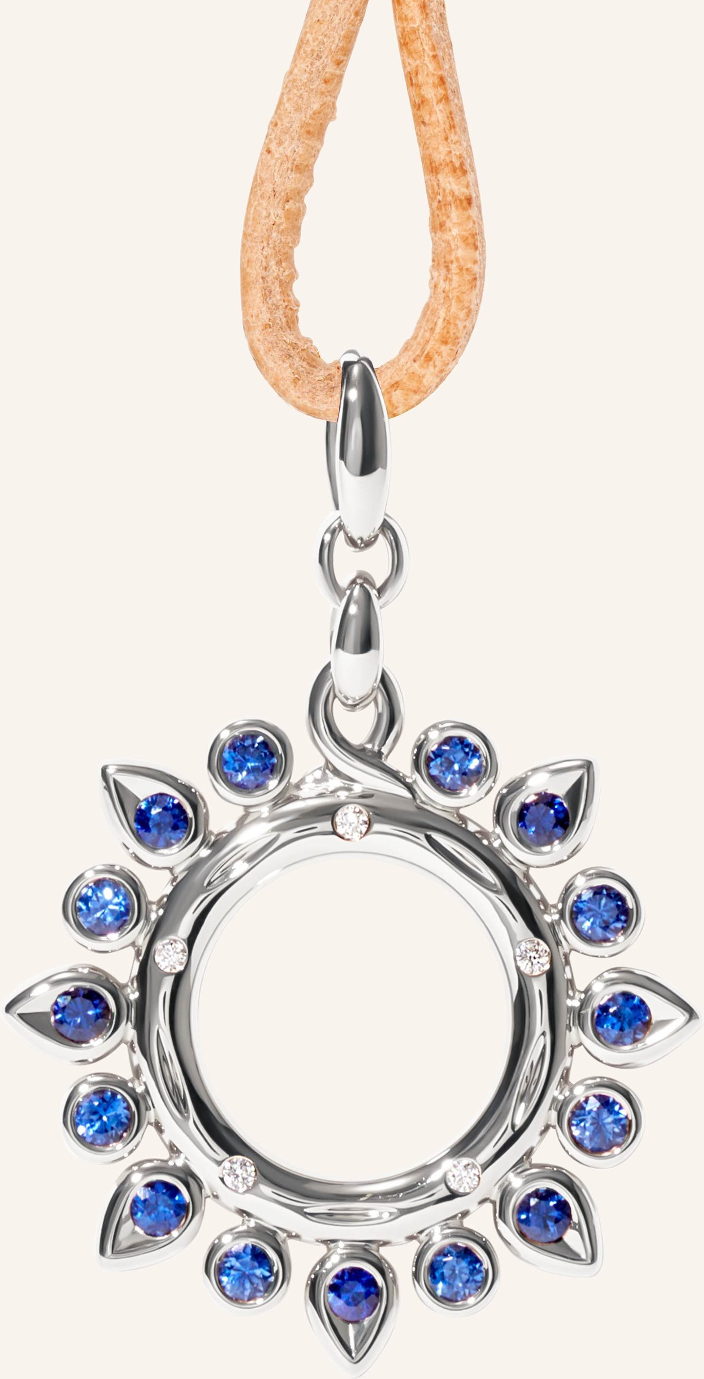 Tamara Comolli Anhänger Pendant Gypsy 'Ocean' Sun Small 18k Weißgold silber