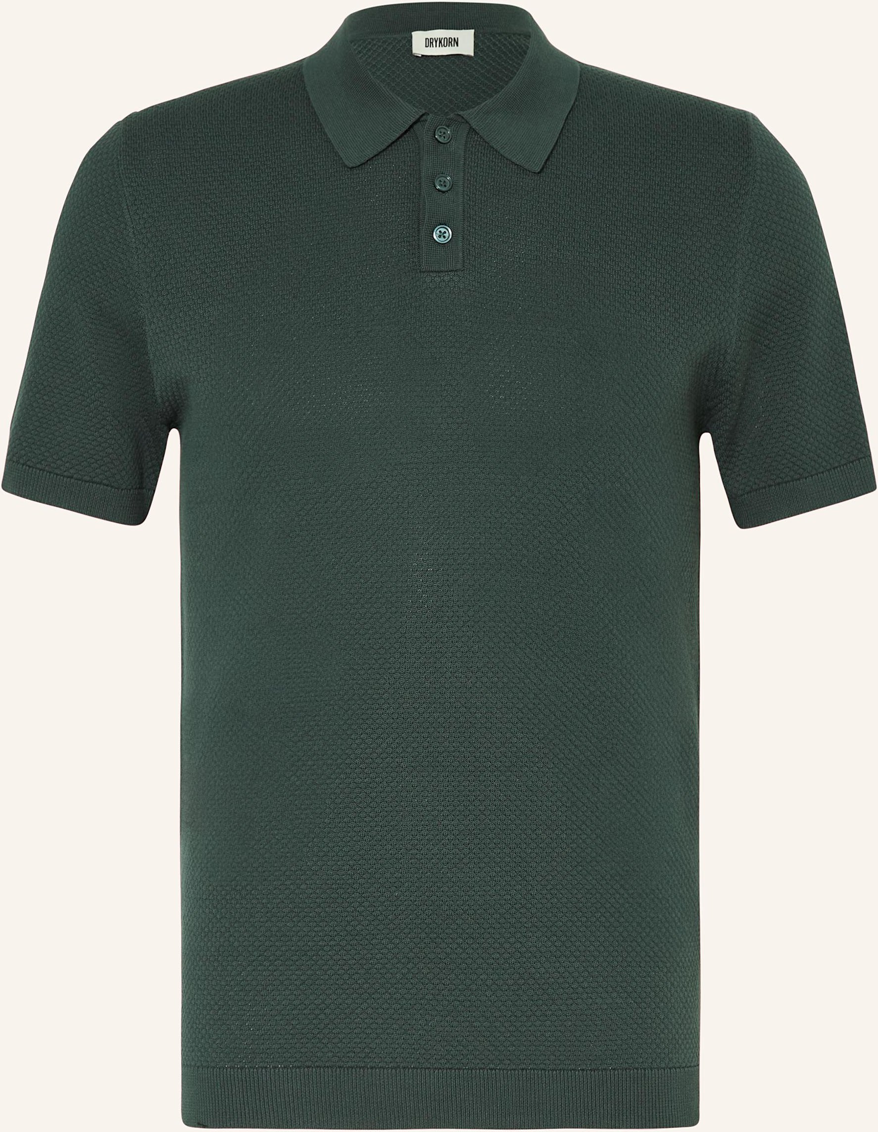 Drykorn Strick-Poloshirt Triton Regular Fit gruen