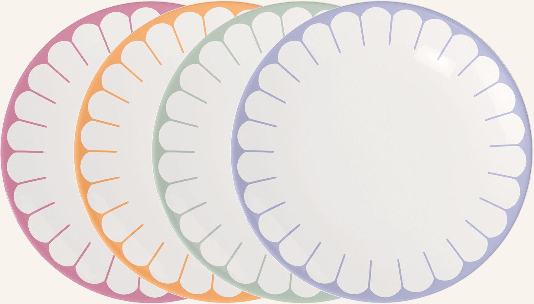 Thumbnail - Villeroy & Boch Speiseteller 4tlg. Fleur Couleur weiss