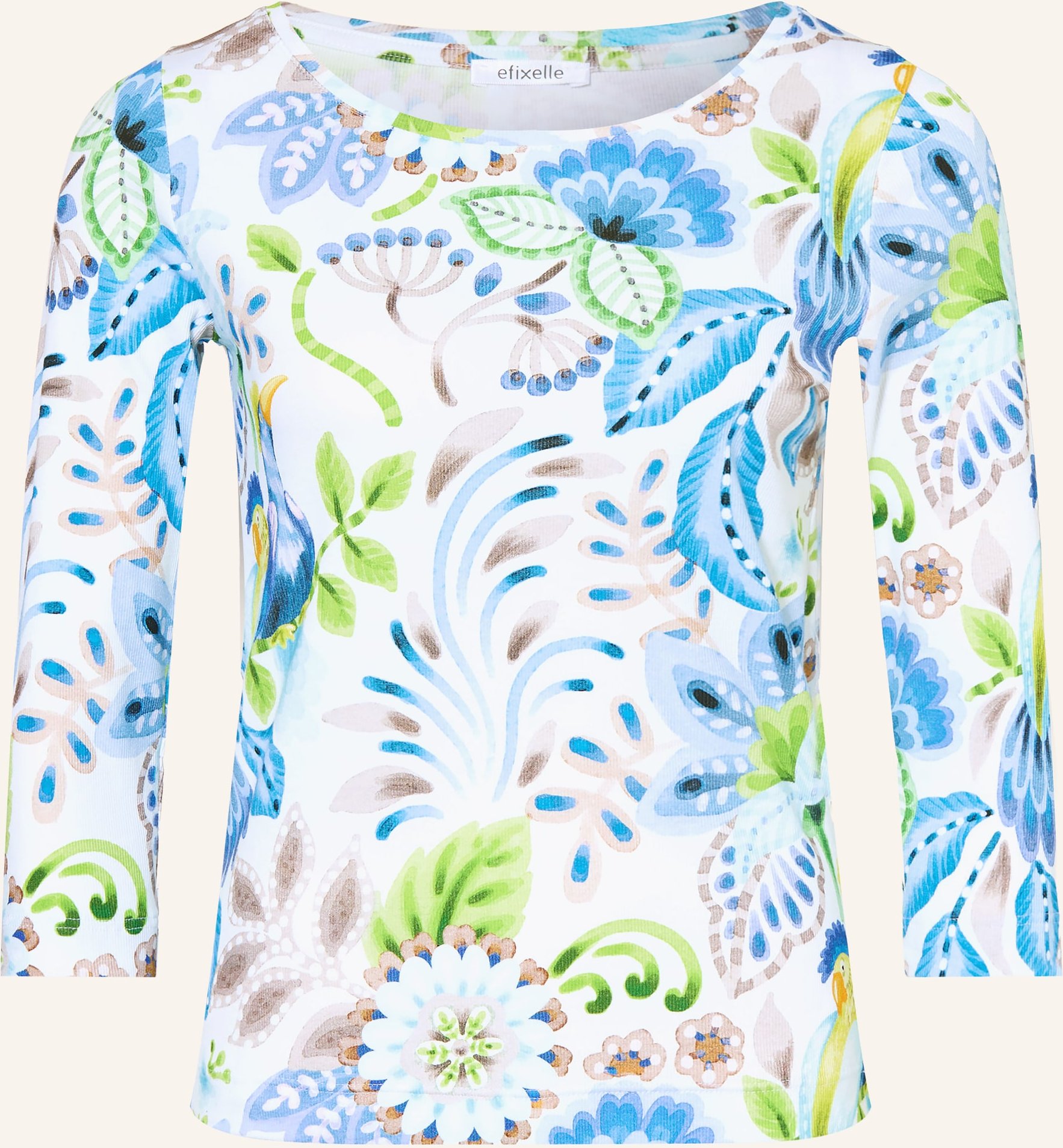 Efixelle Shirt Mit 3/4-Arm blau