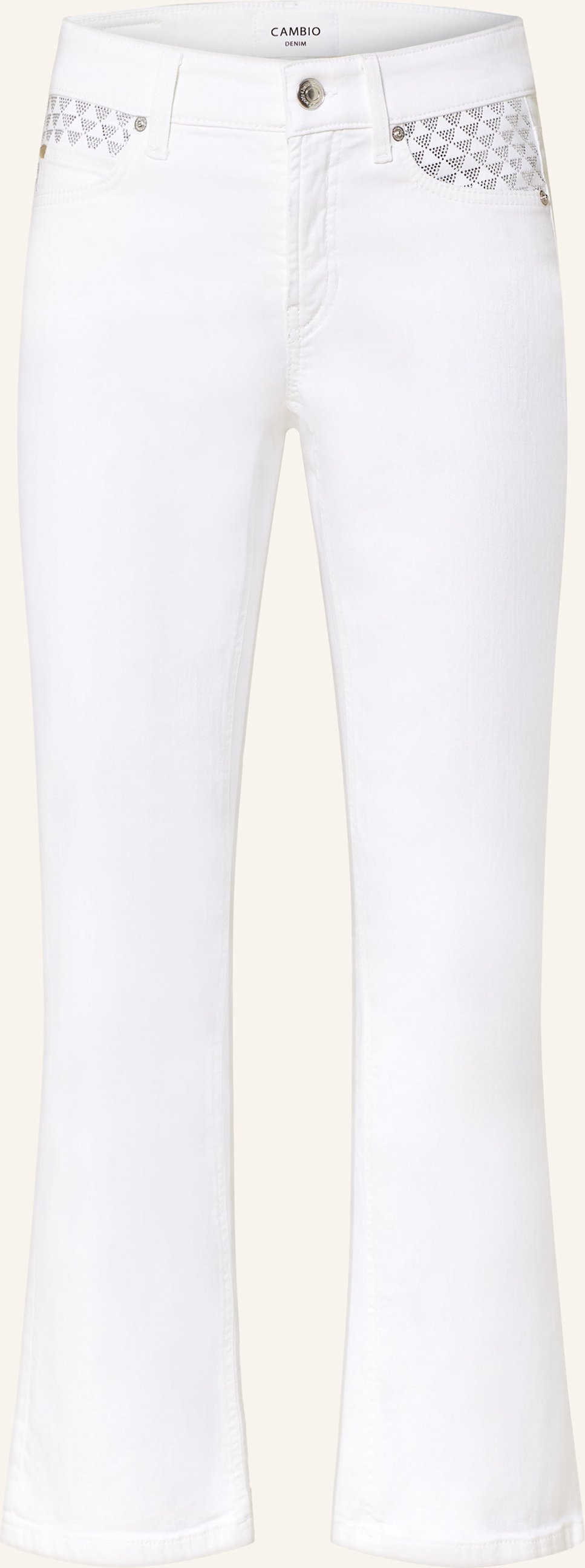 Thumbnail - Cambio Flared Jeans Paris Mit Schmucksteinen schwarz