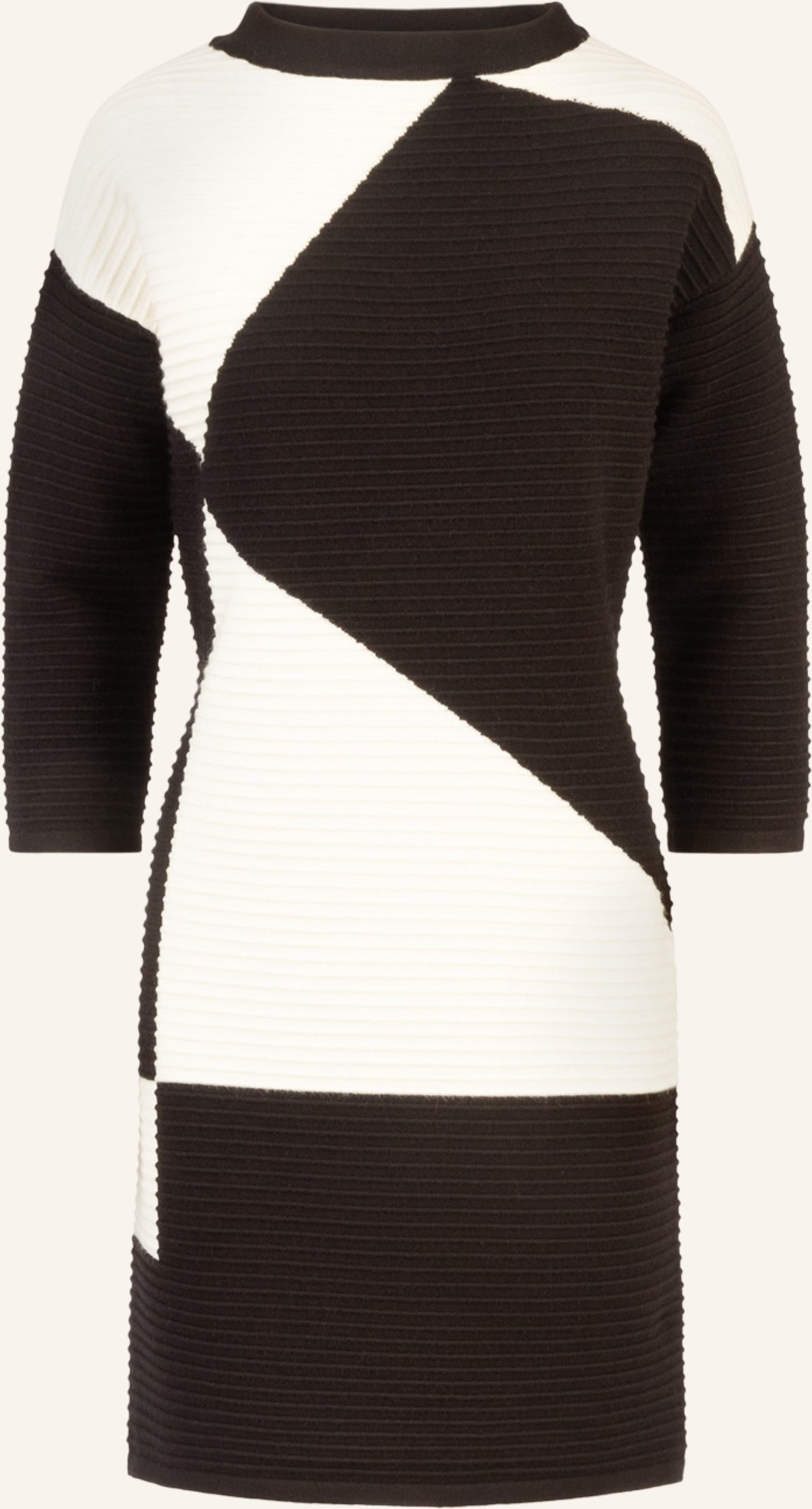 Thumbnail - Apart Colorblocking Strickkleid schwarz