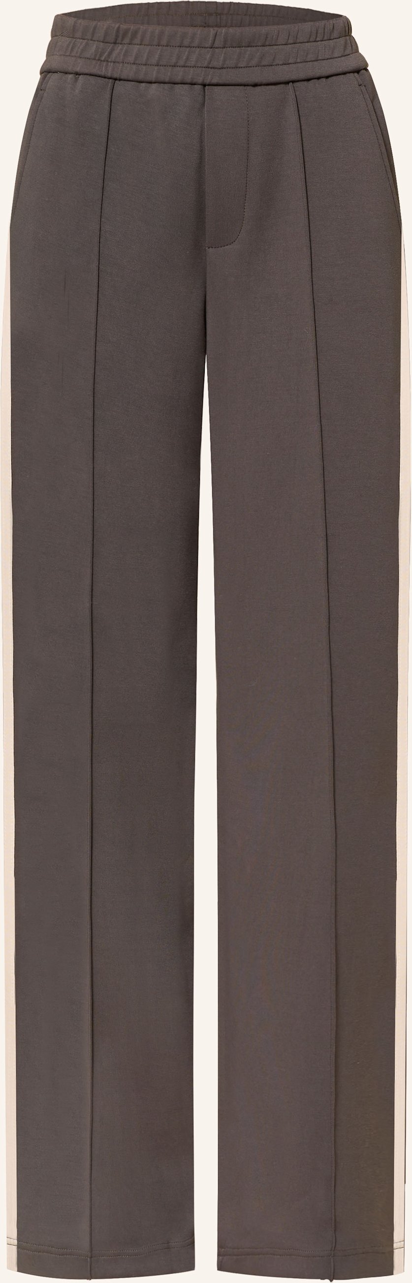 Oui Sweatpants Mit Galonstreifen braun