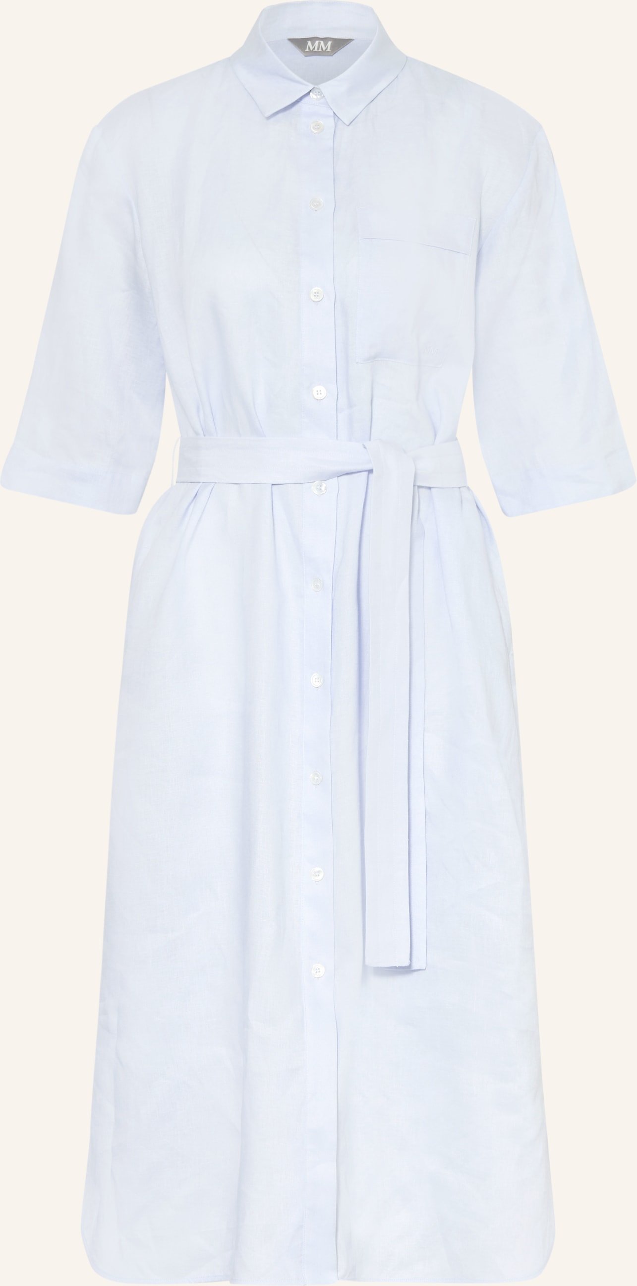 Mm By Max Mara Hemdblusenkleid Tabella Aus Leinen blau