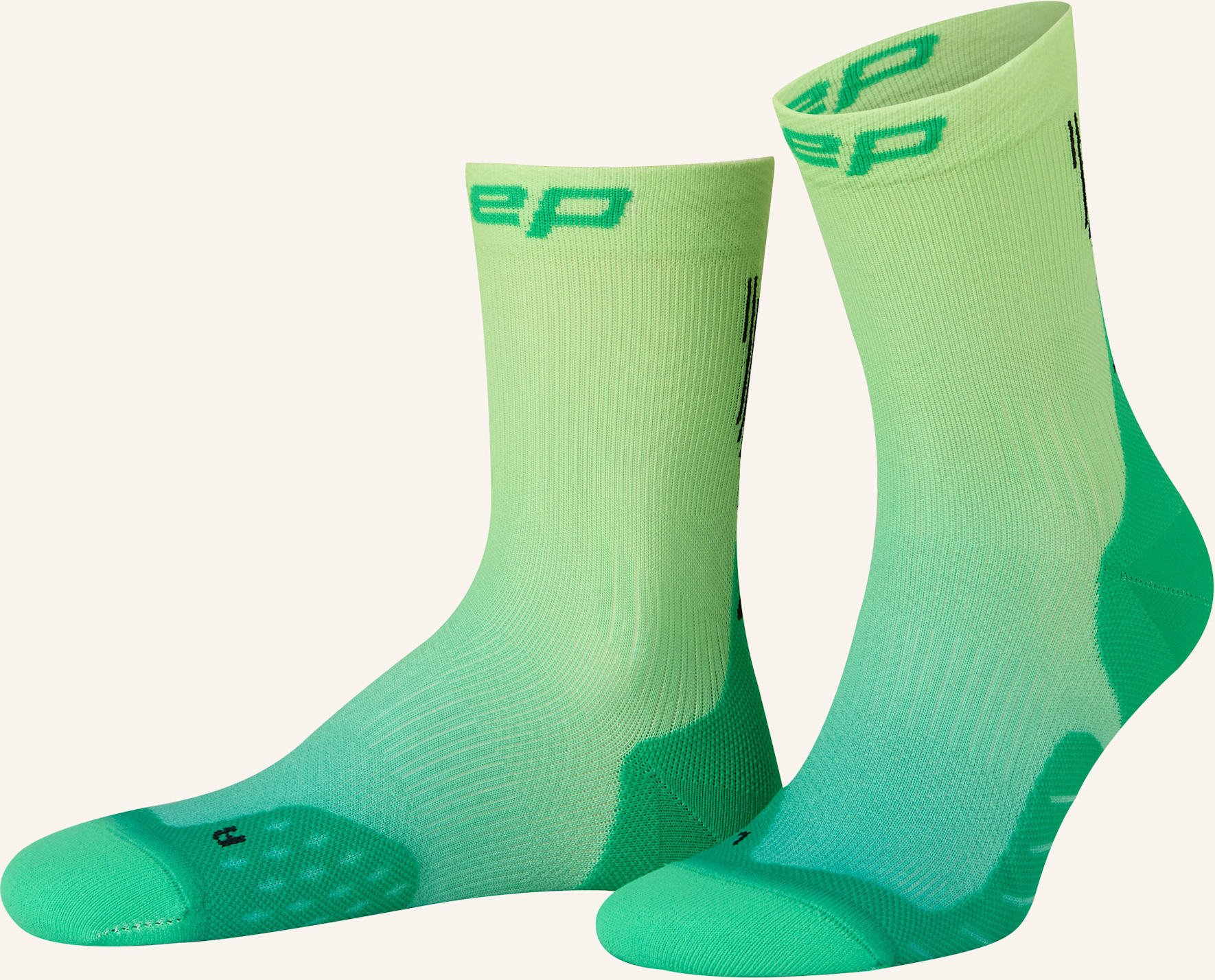 Thumbnail - Cep Laufsocken Core Run Edt. Gradient Mid Cut gruen