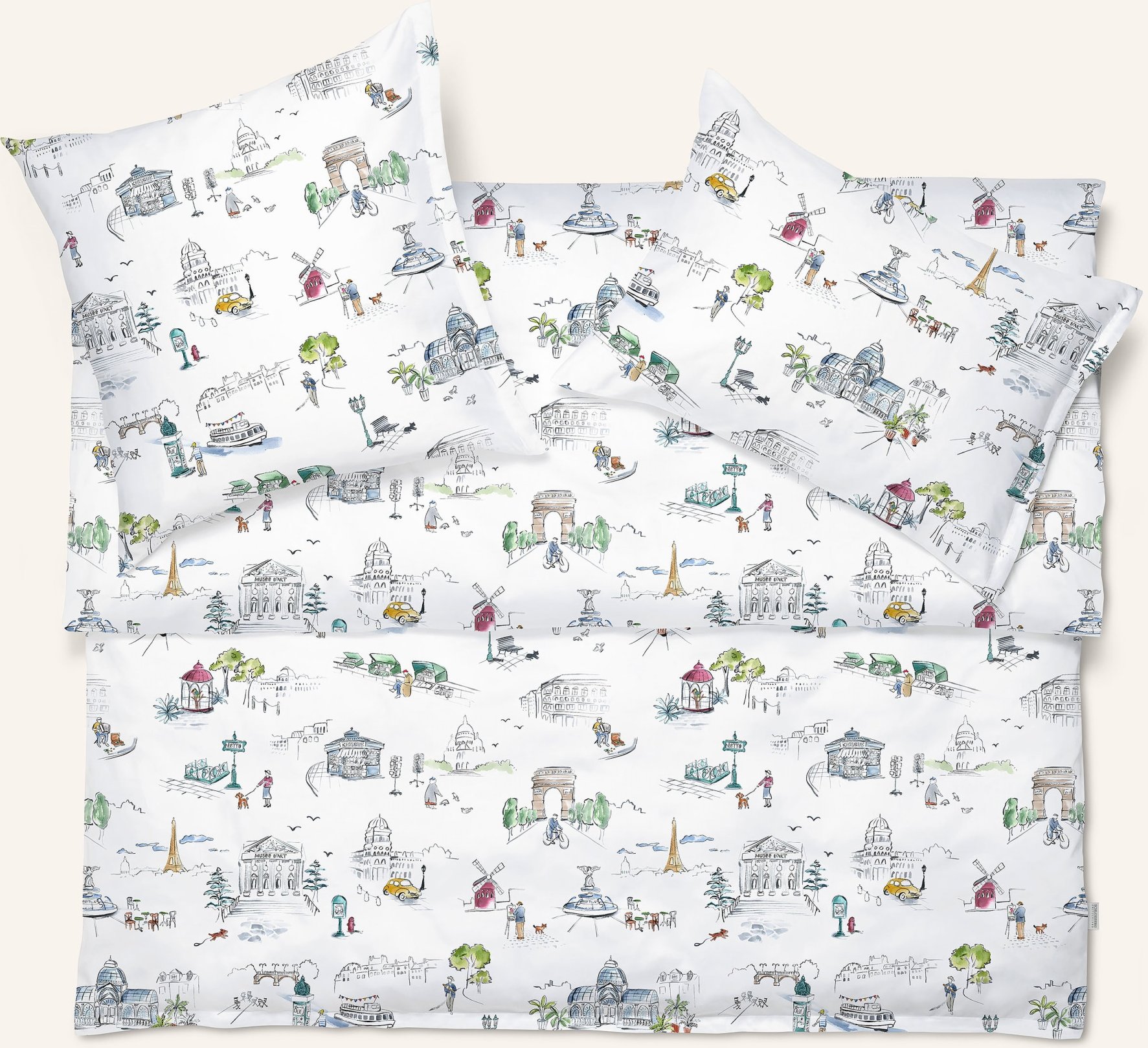 Schlossberg Bettbezug Paris Mon Amour weiss