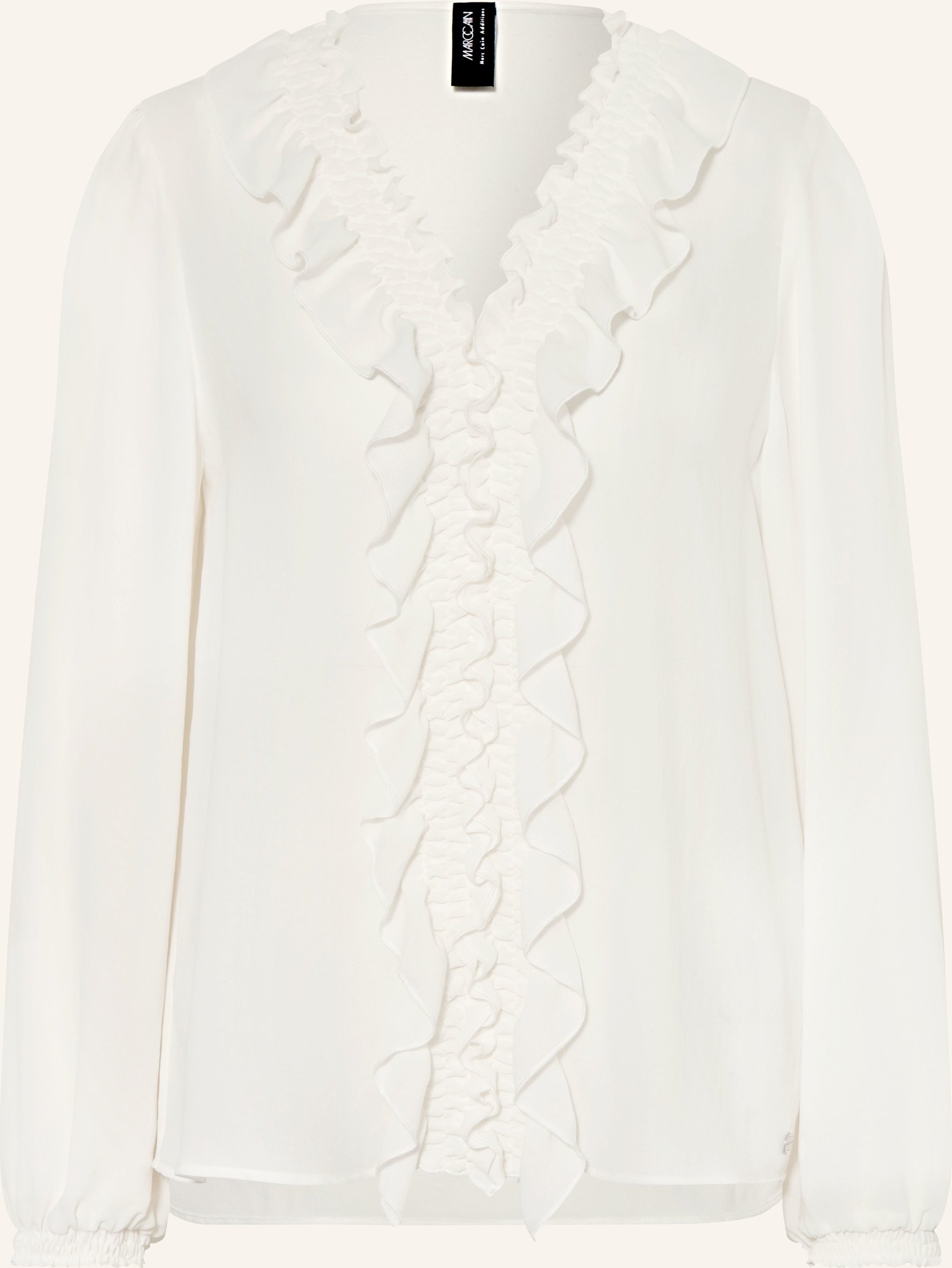 Marc Cain Bluse Mit Rüschen Und Volants weiss