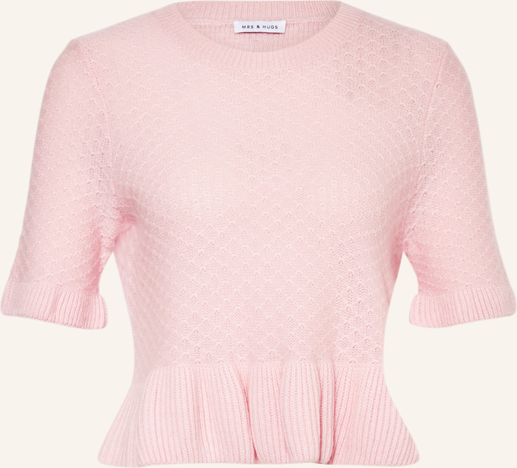 Mrs & Hugs Strickshirt Mit Cashmere rosa