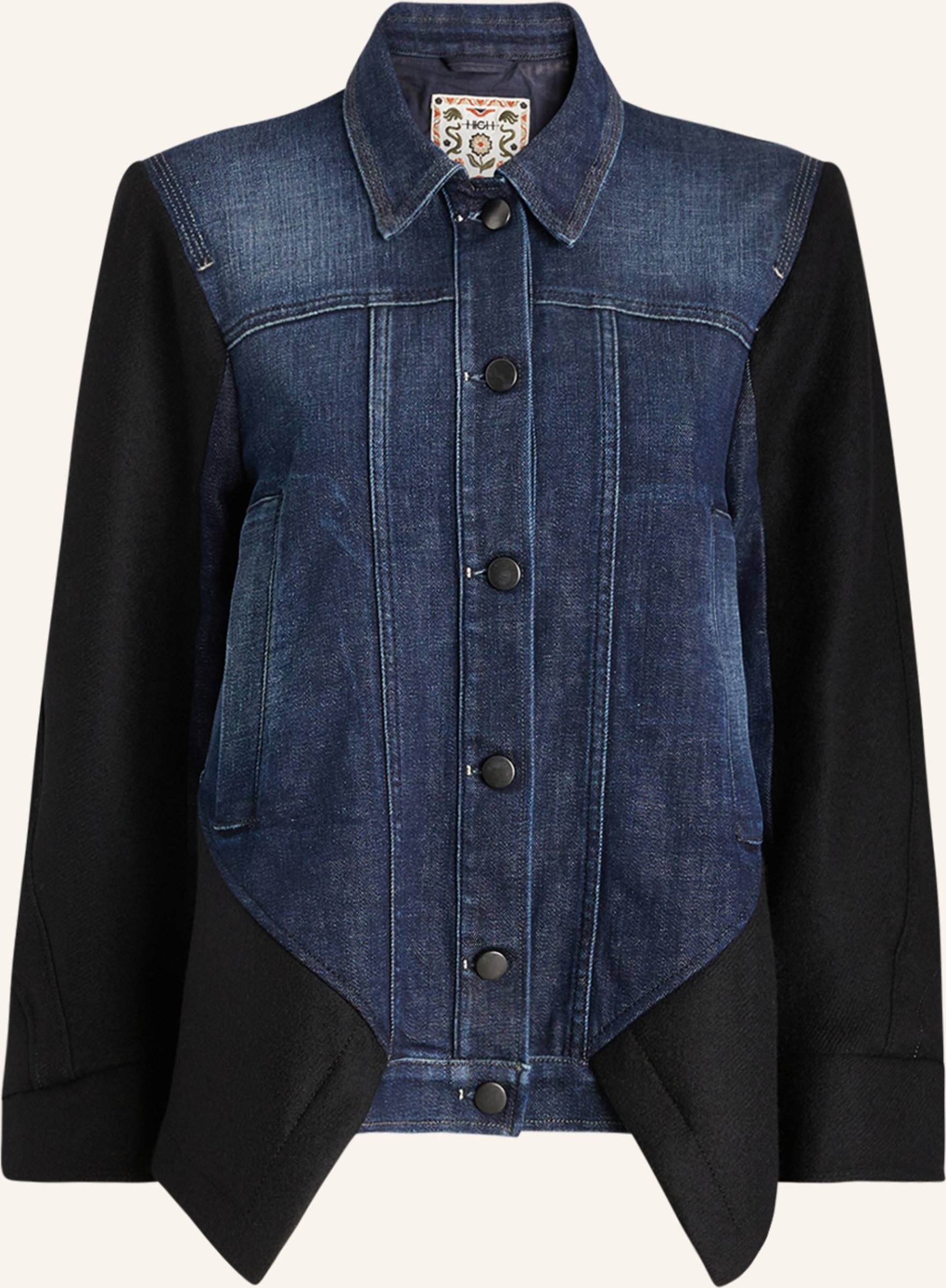 High Jacke Urchin Im Materialmix schwarz