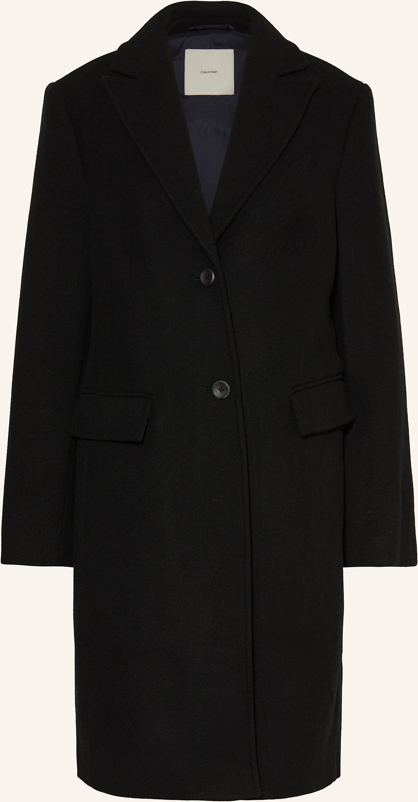 Calvin Klein Wollmantel schwarz