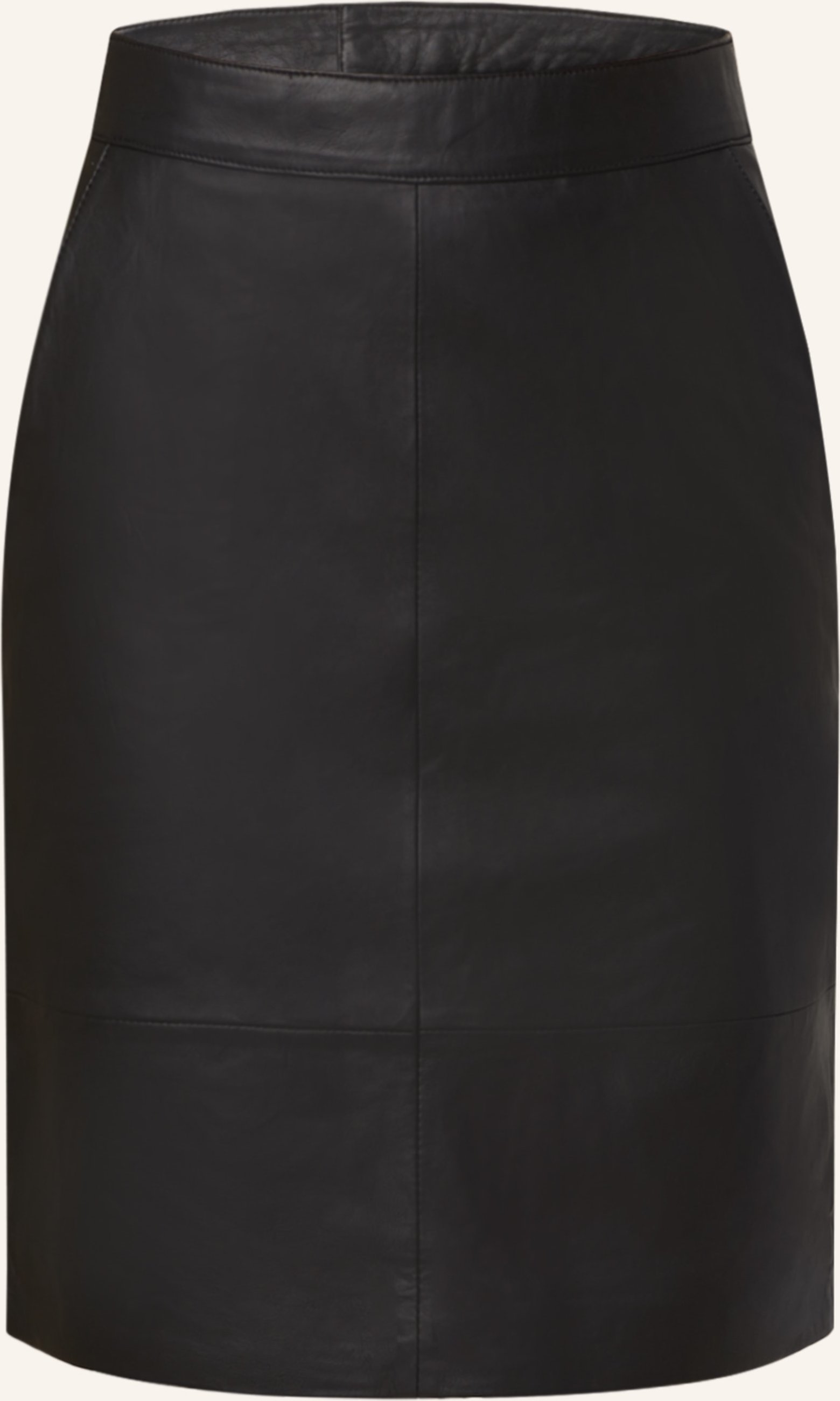 Gestuz Lederrock Char schwarz
