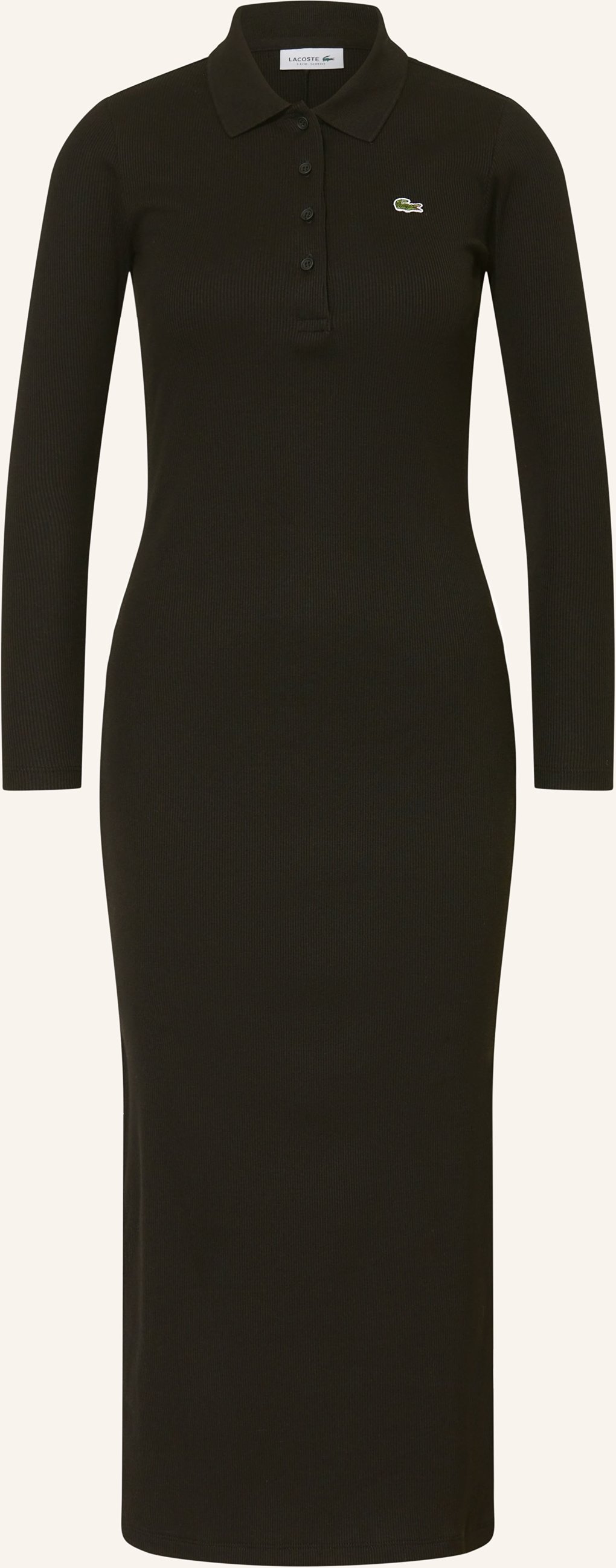 Lacoste Jersey-Polokleid schwarz