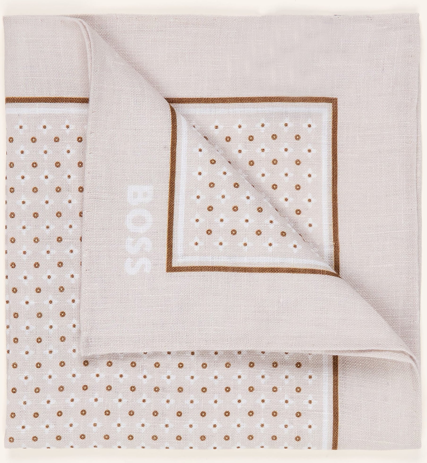 Boss Einstecktuch C-Pocket Aus Leinen beige