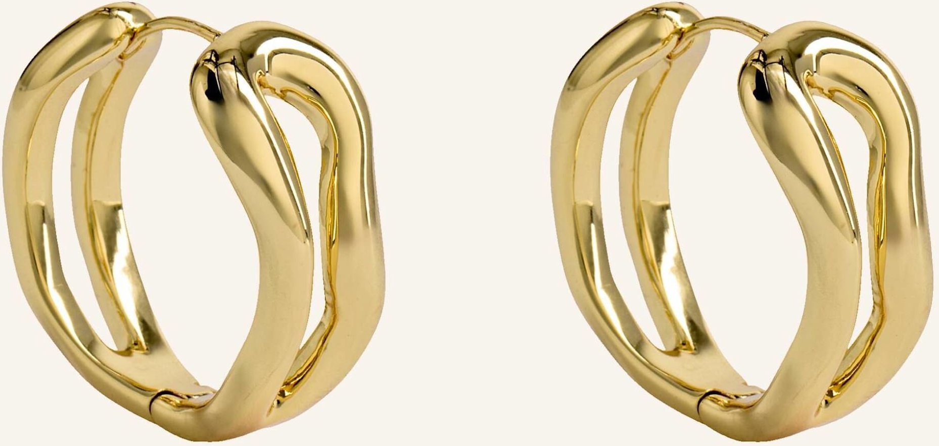 Pompidou Kreolen Melina Sculpted Medium By Glambou gold