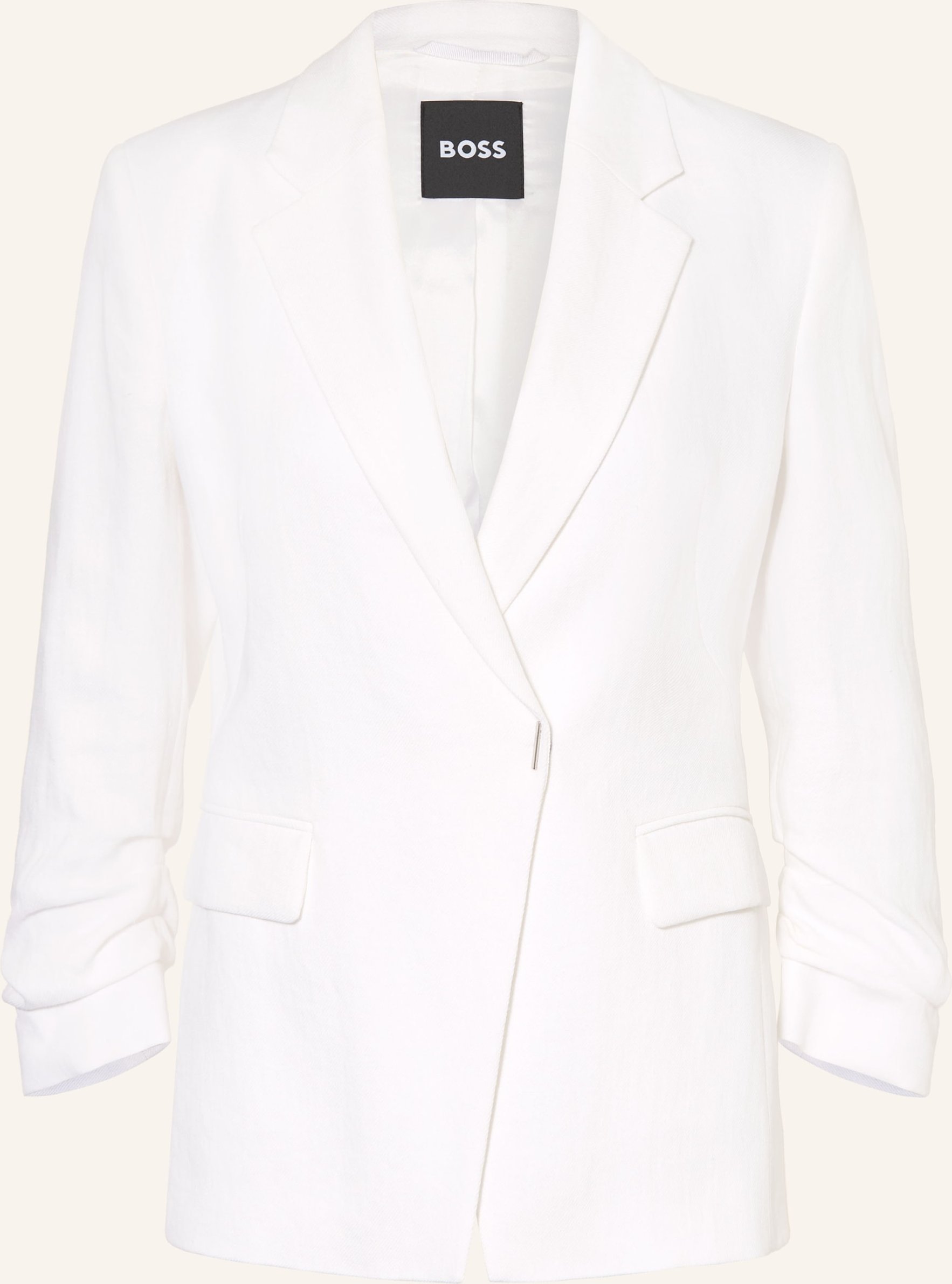 Boss Blazer Jia Mit Leinen Und 3/4-Arm weiss