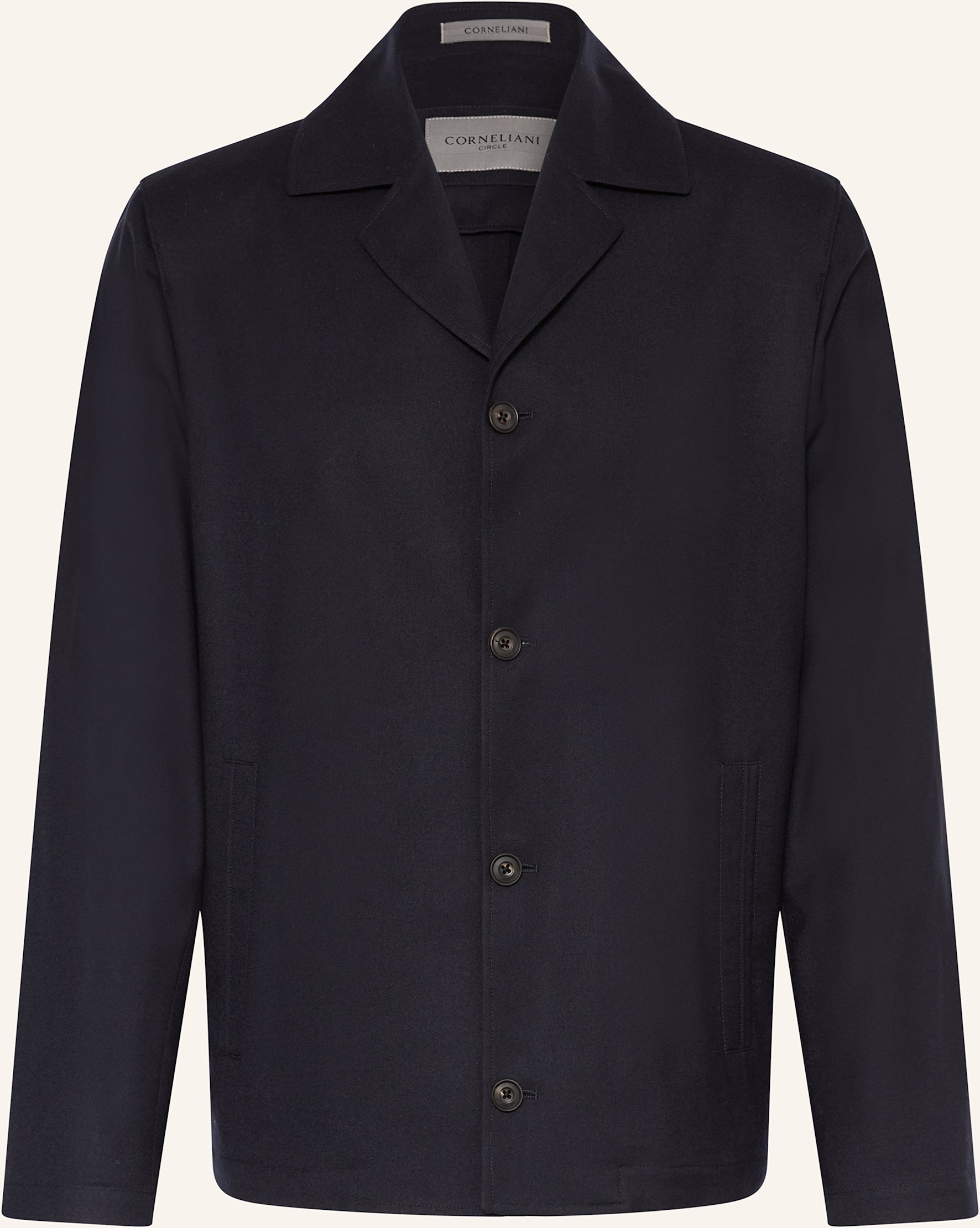 Corneliani Overjacket Aus Schwurwolle blau