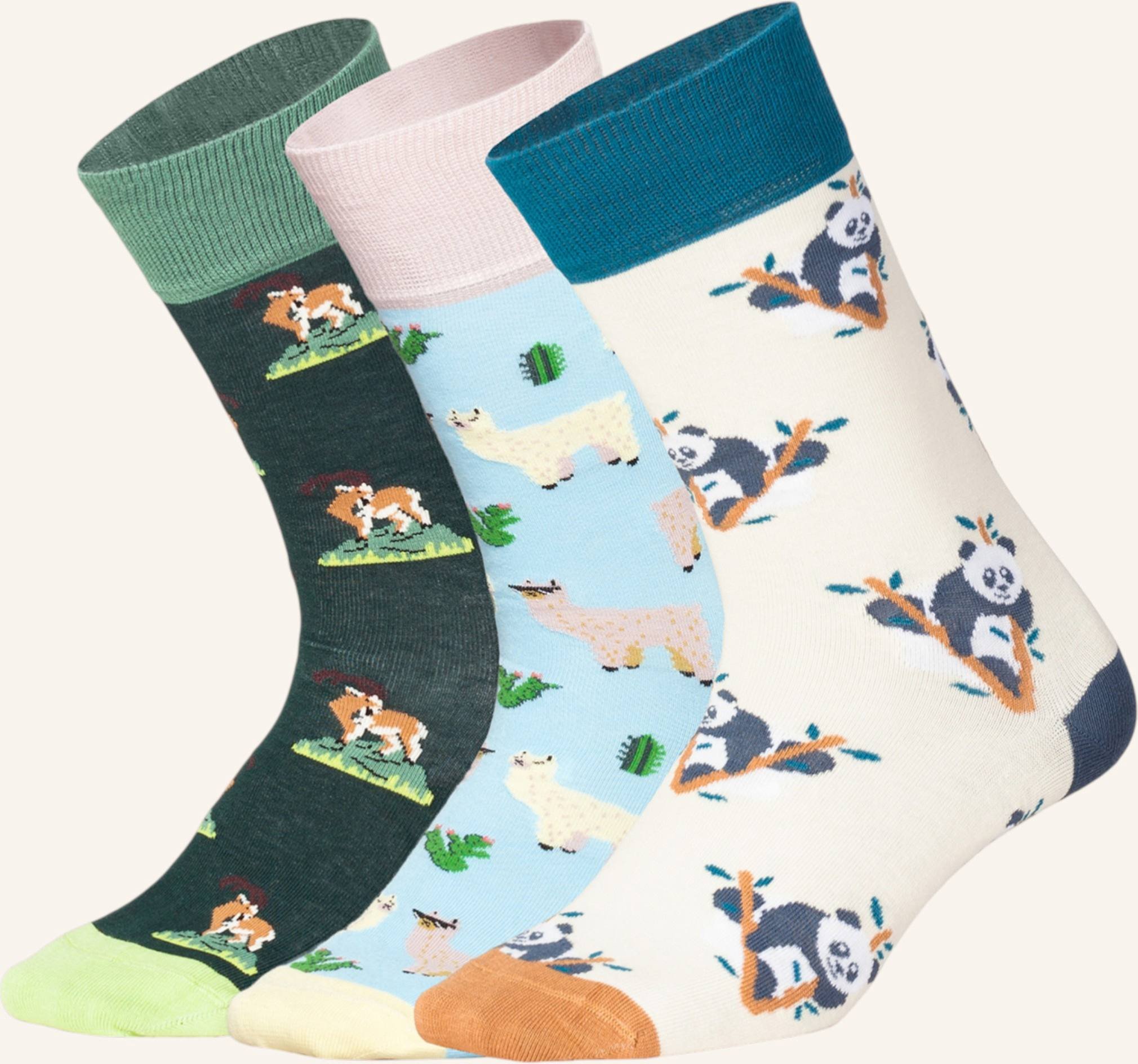 Dillysocks Socken Animal Adventures (3er Box) beige