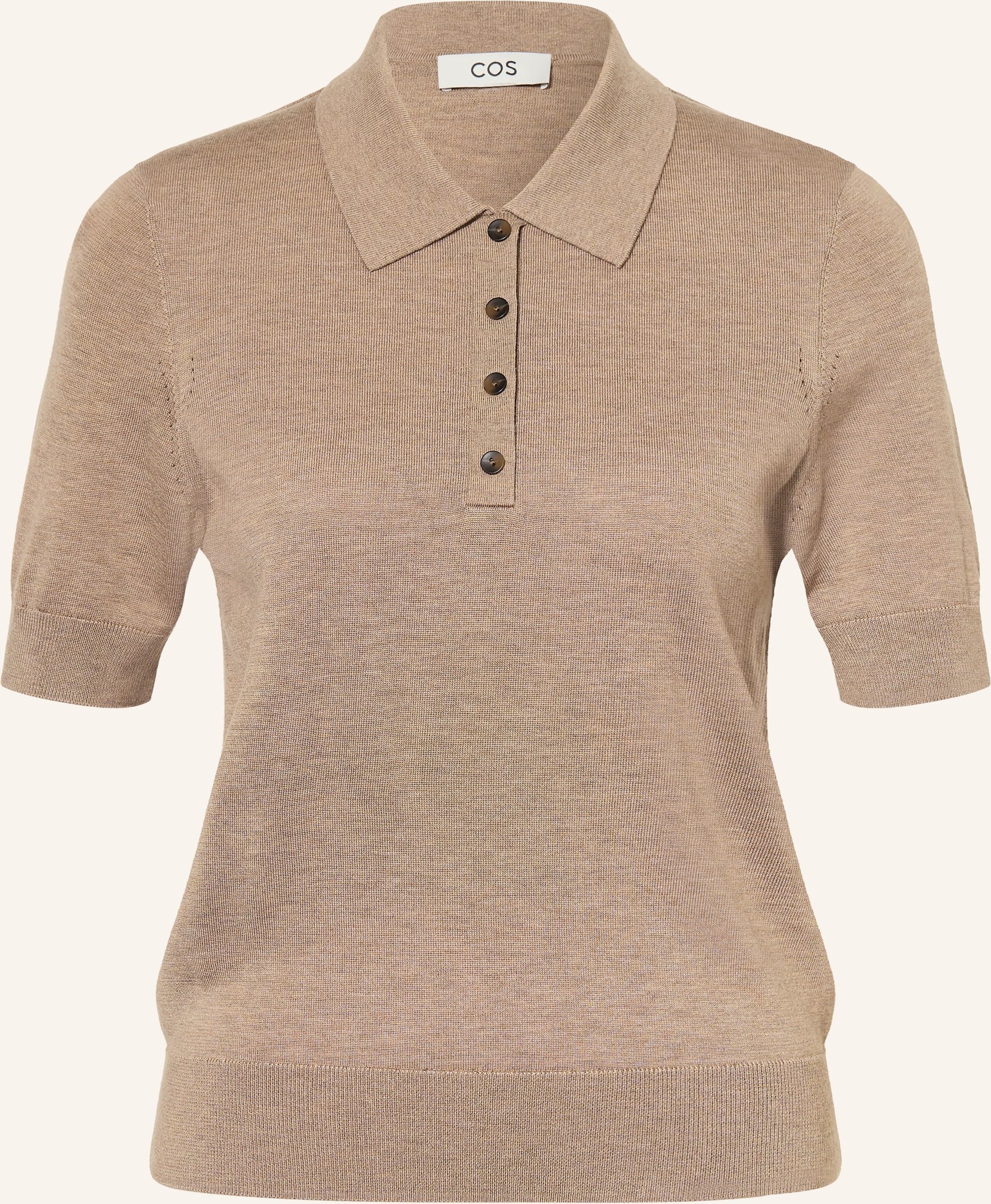 Cos Strick-Poloshirt beige
